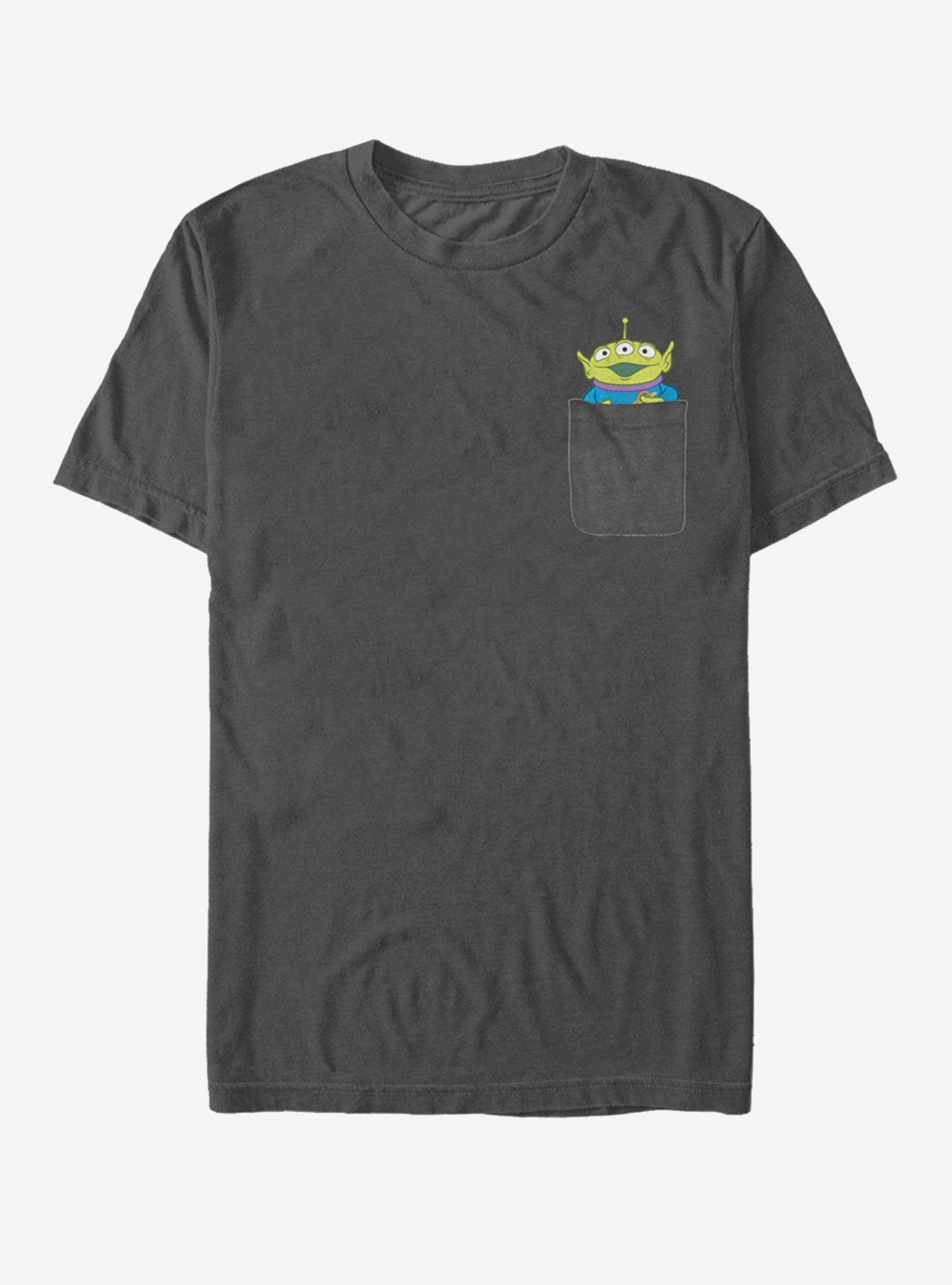 Disney Pixar Toy Story Alien Faux Pocket T-Shirt, CHARCOAL, hi-res