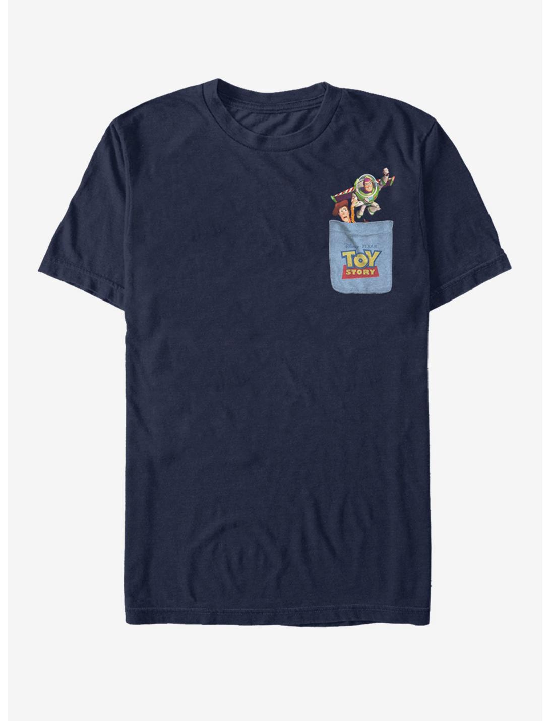 Disney Pixar Toy Story Buzz Woody Faux Pocket T-Shirt - BLUE | Hot Topic