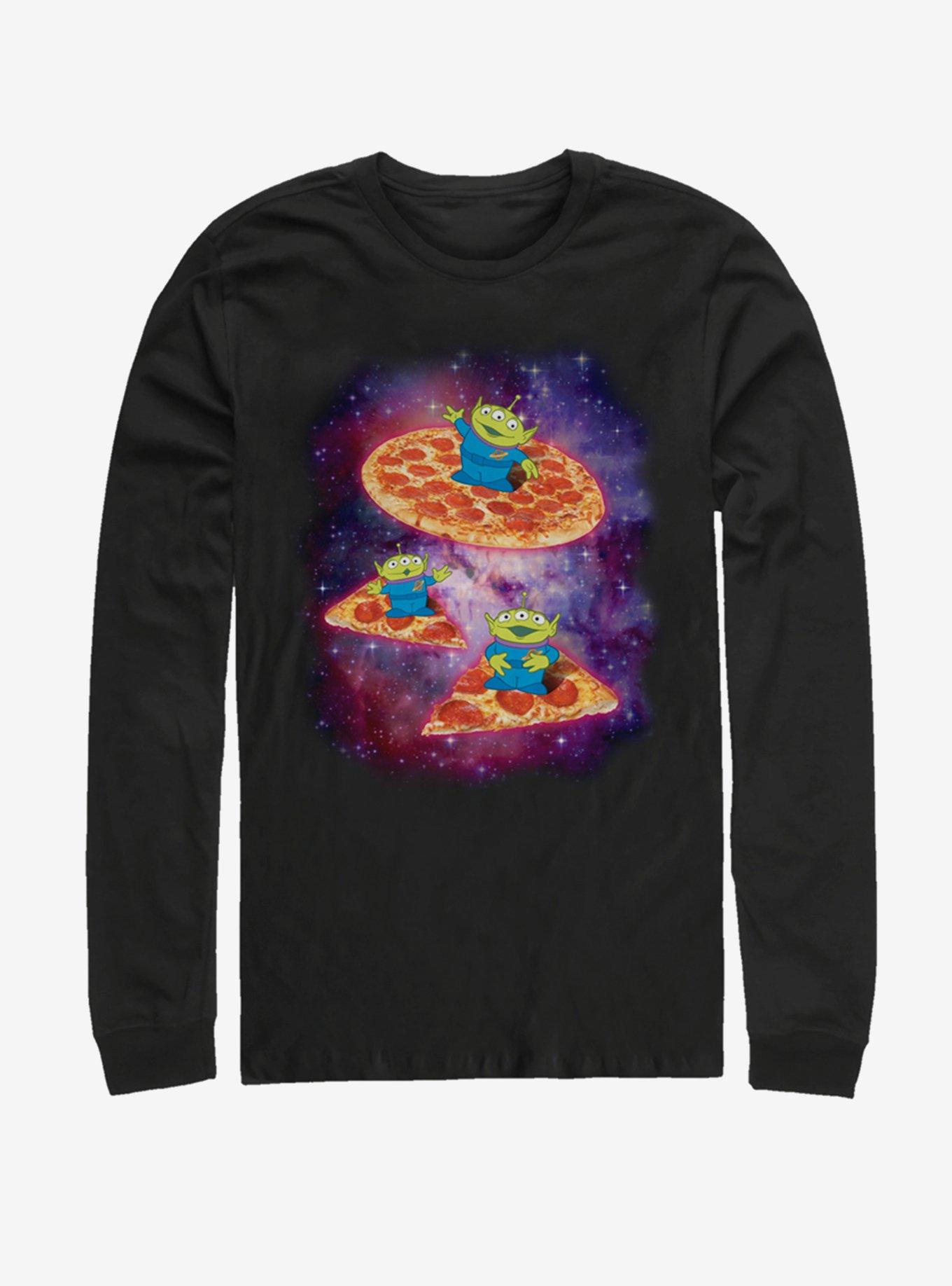 Disney Pixar Toy Story Pizza Saucer Long-Sleeve T-Shirt, BLACK, hi-res