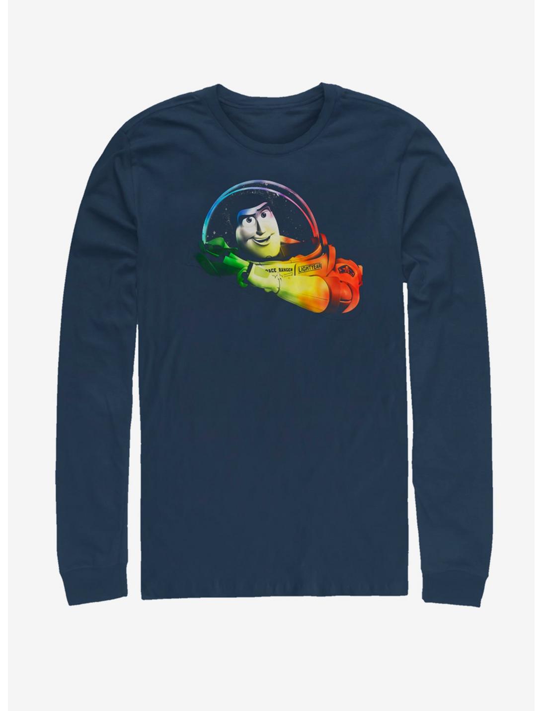 Disney Pixar Toy Story Rainbow Buzz Long-Sleeve T-Shirt, NAVY, hi-res