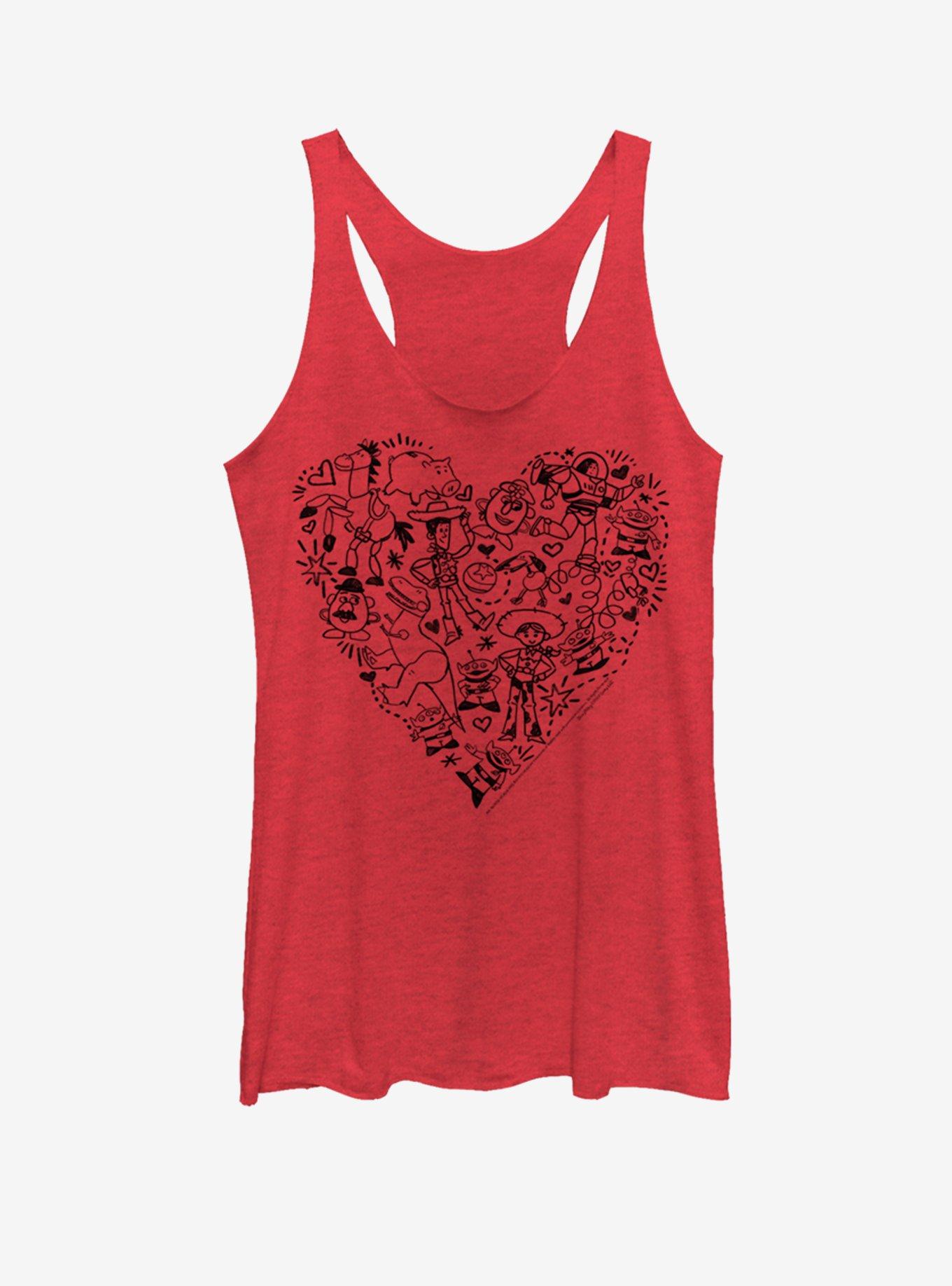 Disney Pixar Toy Story Group Doodle Heart Girls Tank, , hi-res