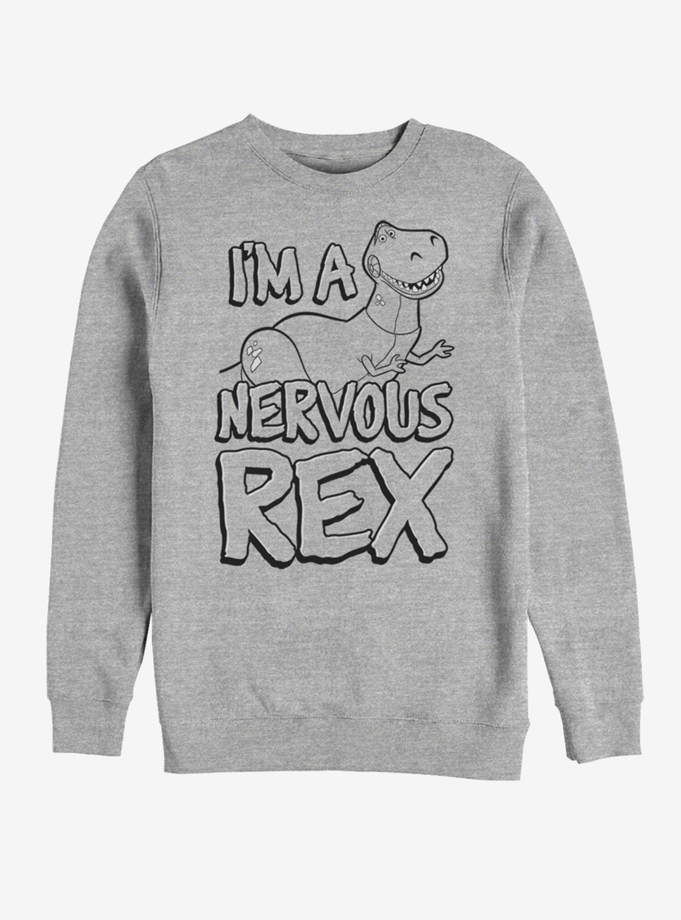 Disney Pixar Toy Story Nervous Rex Sweatshirt, ATH HTR, hi-res