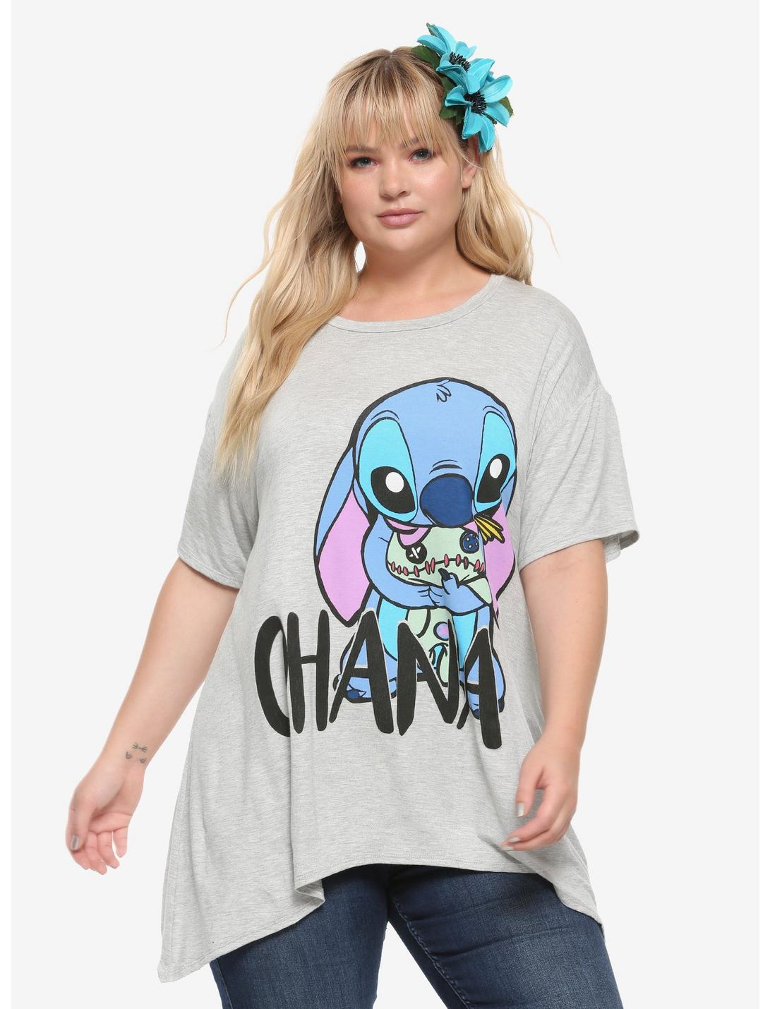 Disney Lilo & Stitch Ohana Shark Bite Girls T-Shirt Plus Size, MULTI, hi-res