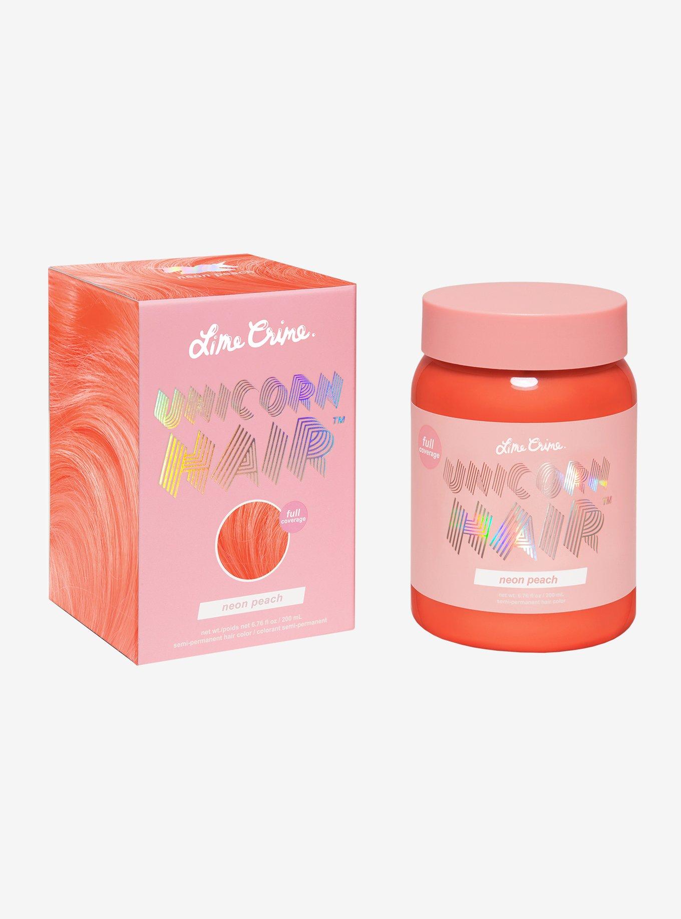 Lime Crime Unicorn Hair Neon Peach Semi-Permanent Hair Dye, , hi-res