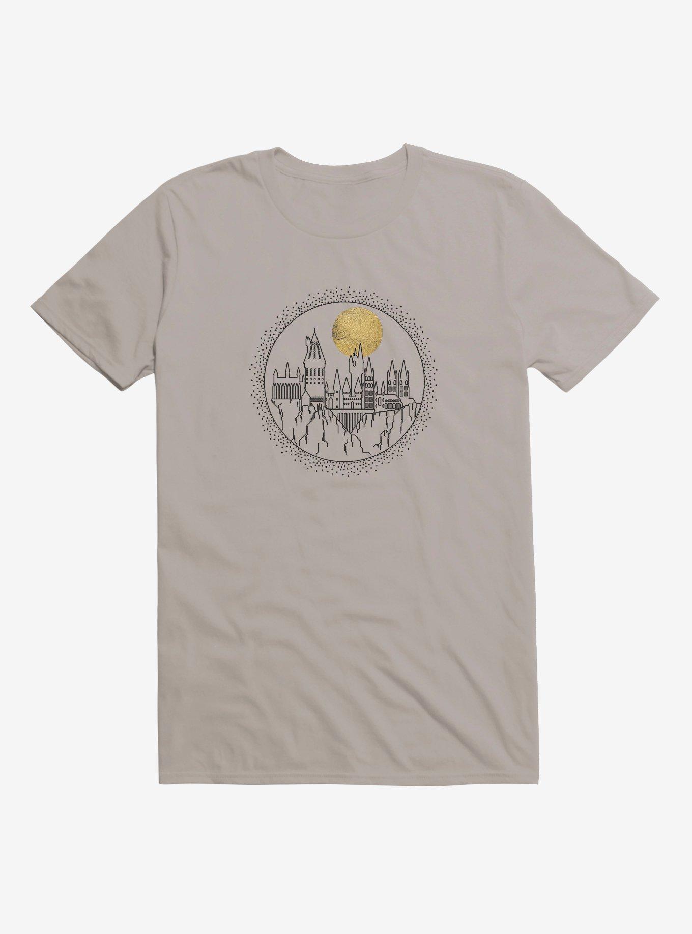 Harry Potter Hogwarts Full Moon T-Shirt, LIGHT GRAY, hi-res