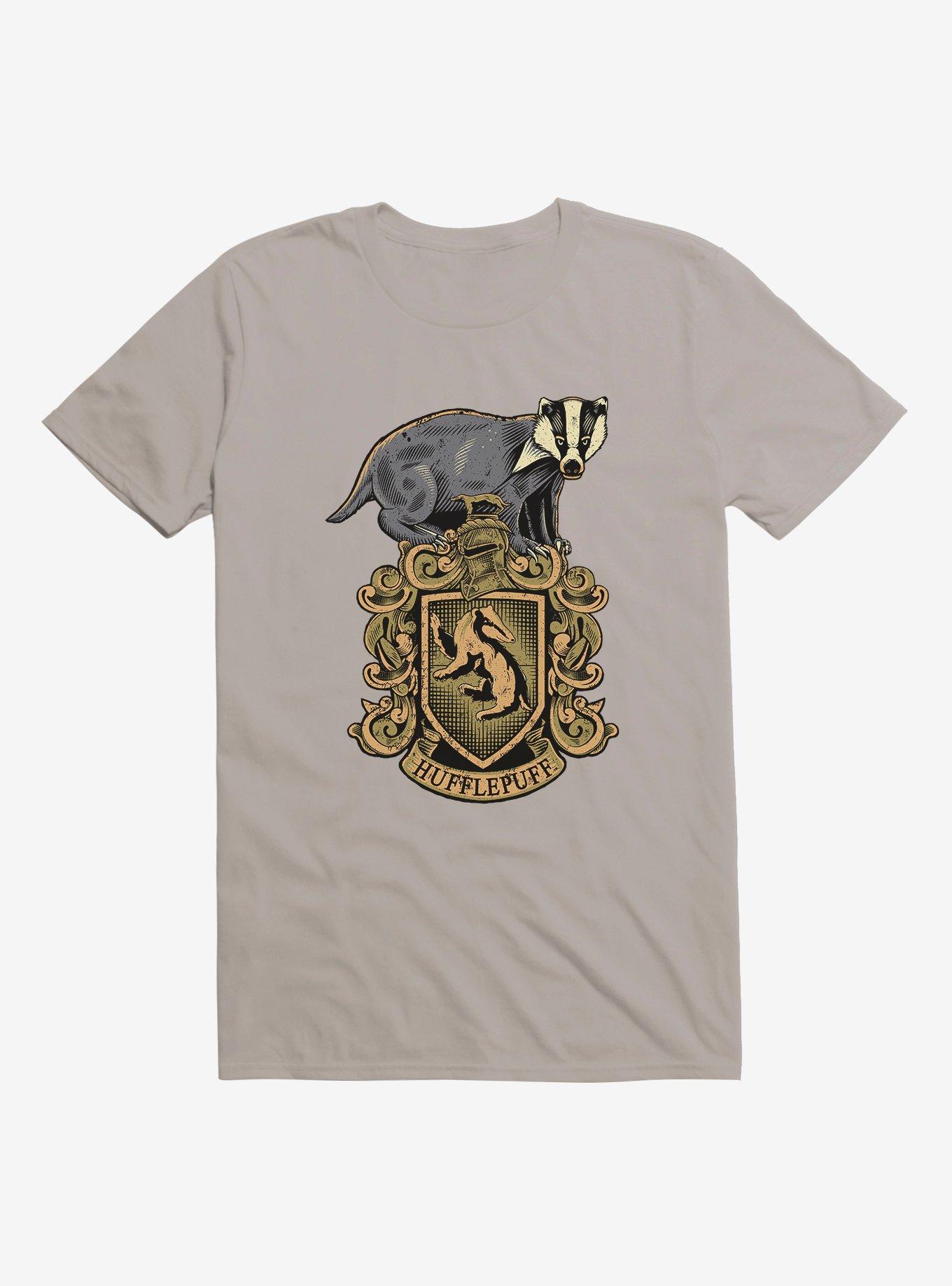 Harry Potter Hufflepuff Badger T-Shirt, LIGHT GRAY, hi-res