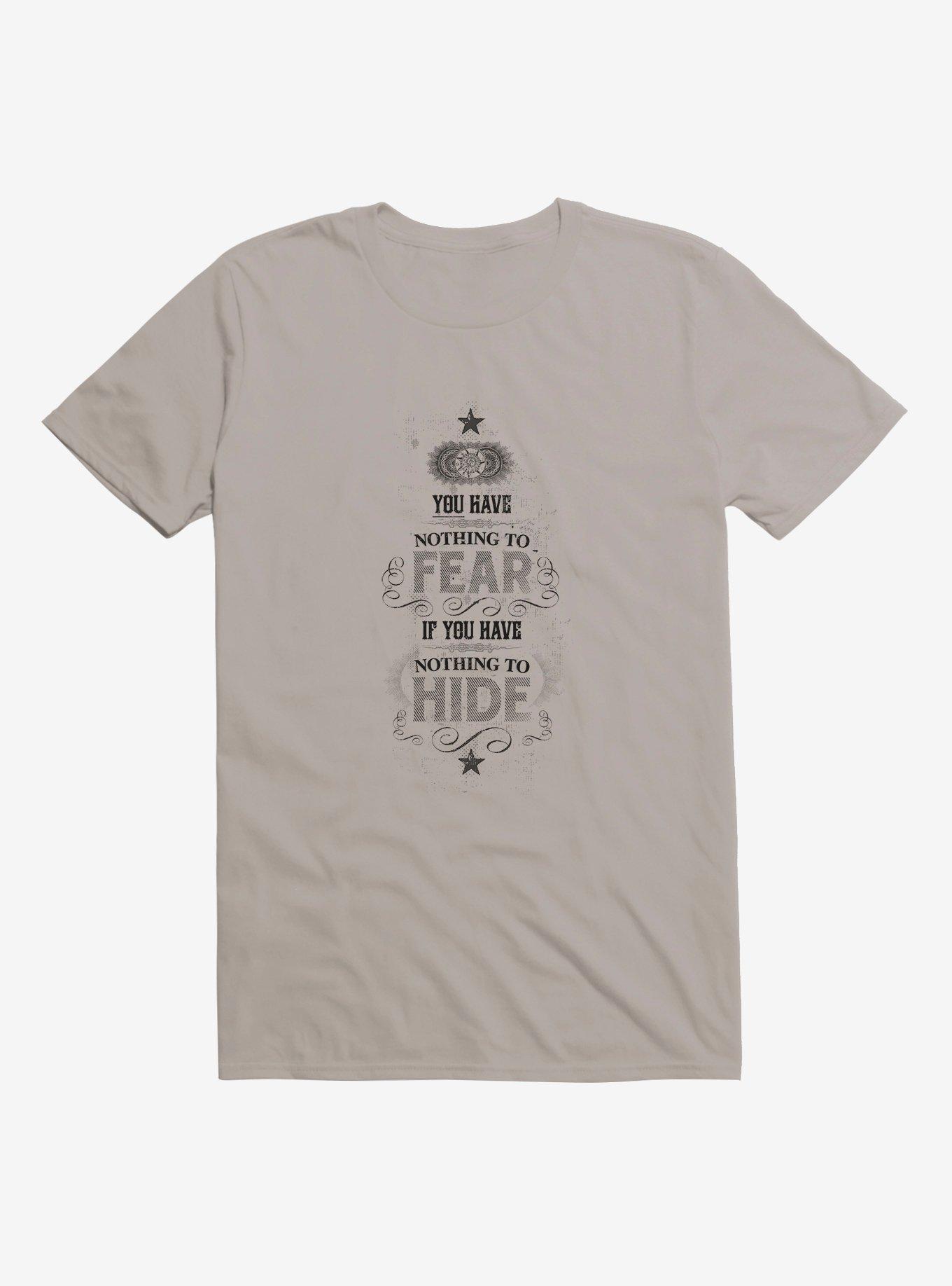 Harry Potter Nothing To Fear Quote T-Shirt, LIGHT GRAY, hi-res