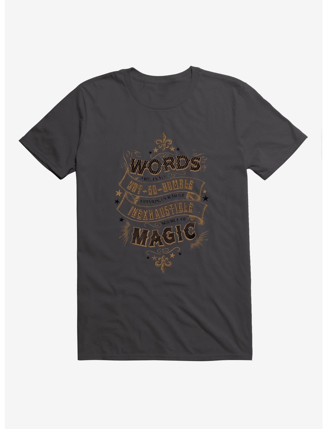 Harry Potter Words Are Magic Quote T-Shirt, DARK GRAY, hi-res