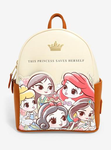 NWT Loungefly Disney Princess top Chibi Princesses & Friends Save Mini Backpack