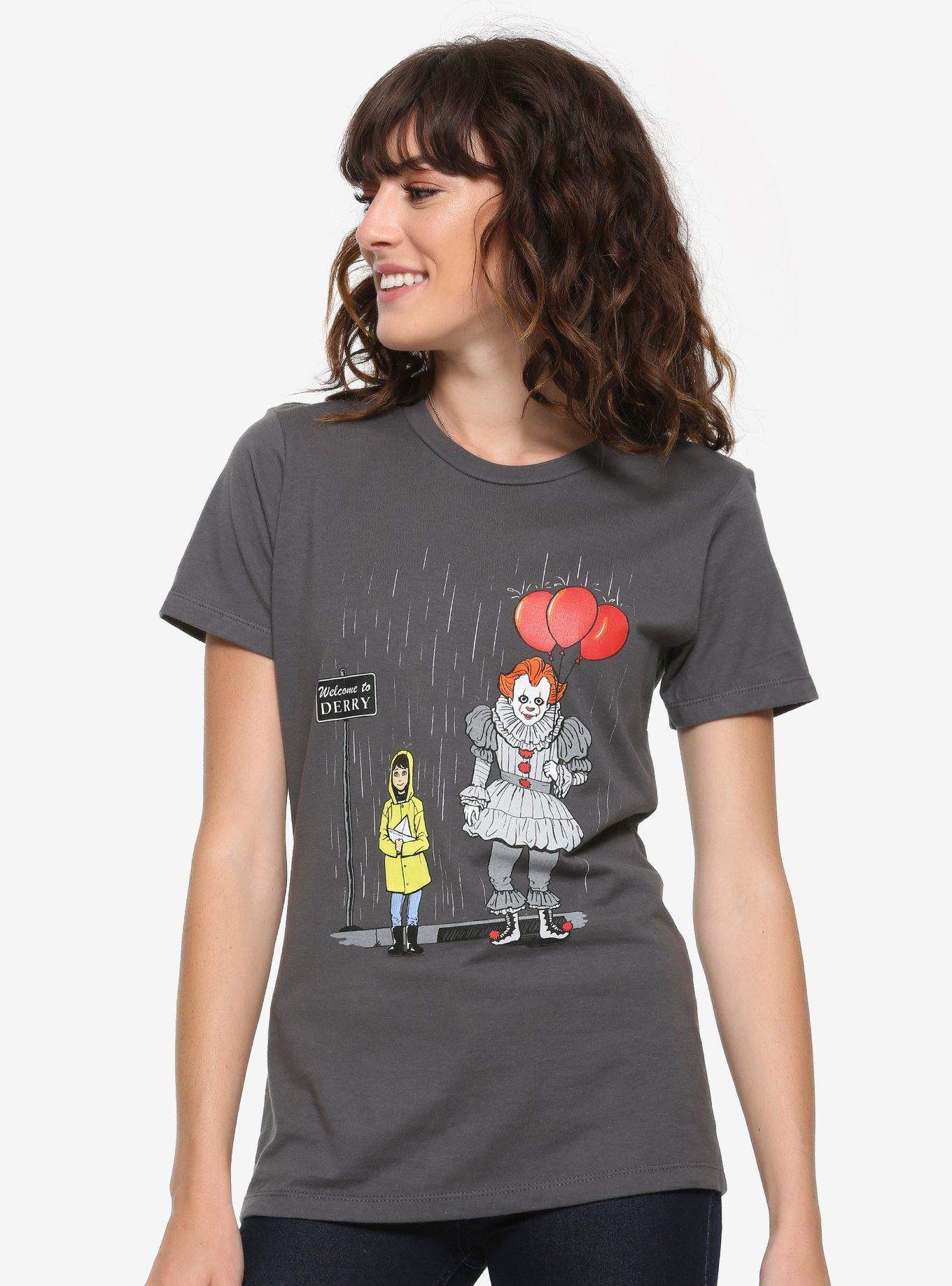 IT Dancing in the Rain Women's T-Shirt - BoxLunch Exclusive, GREY, hi-res