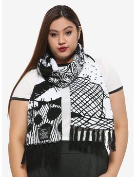 The Nightmare Before Christmas Sally Black & White Scarf, , hi-res