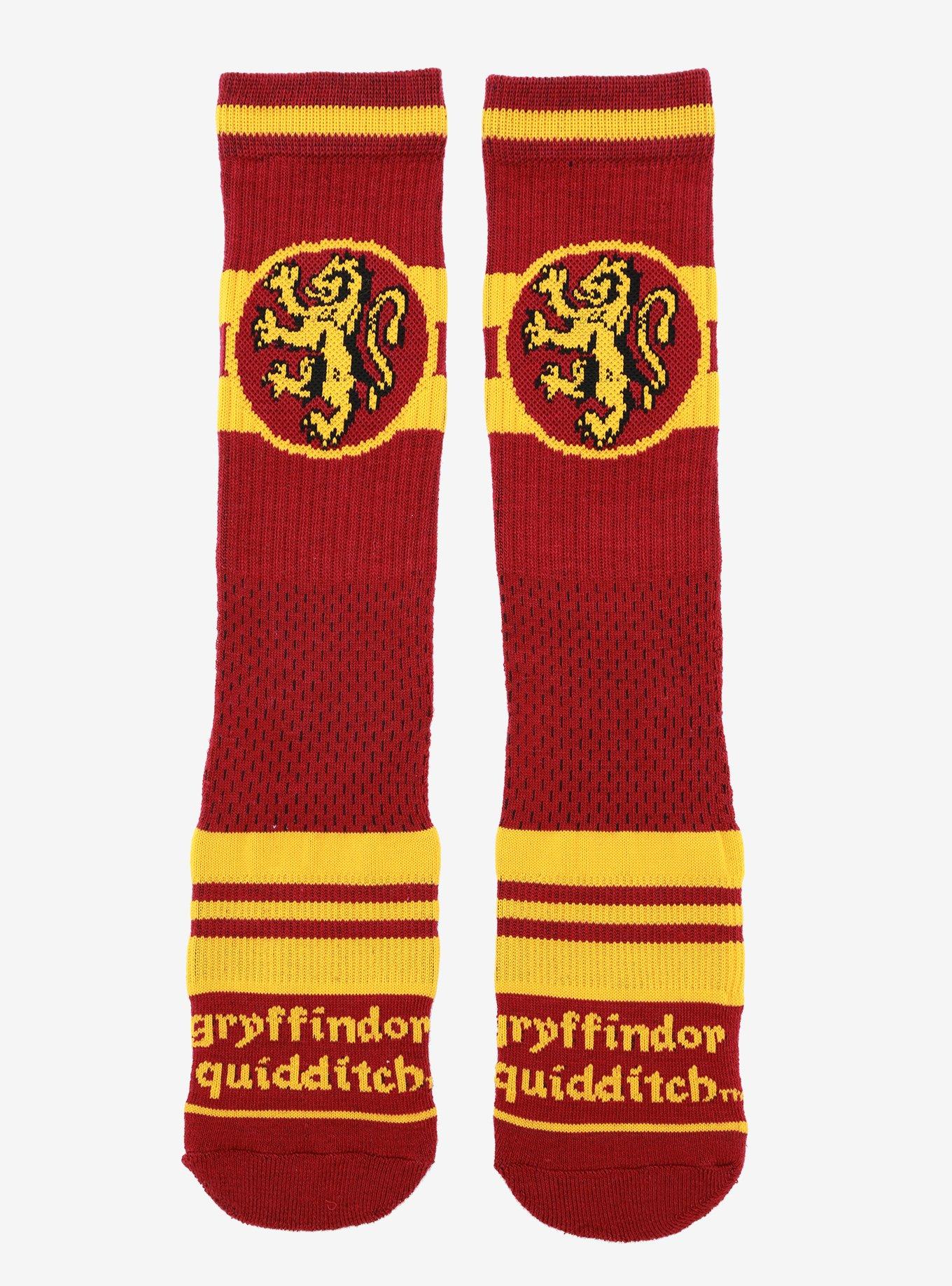Harry Potter Gryffindor Quidditch Mesh Crew Socks - BoxLunch Exclusive, , hi-res