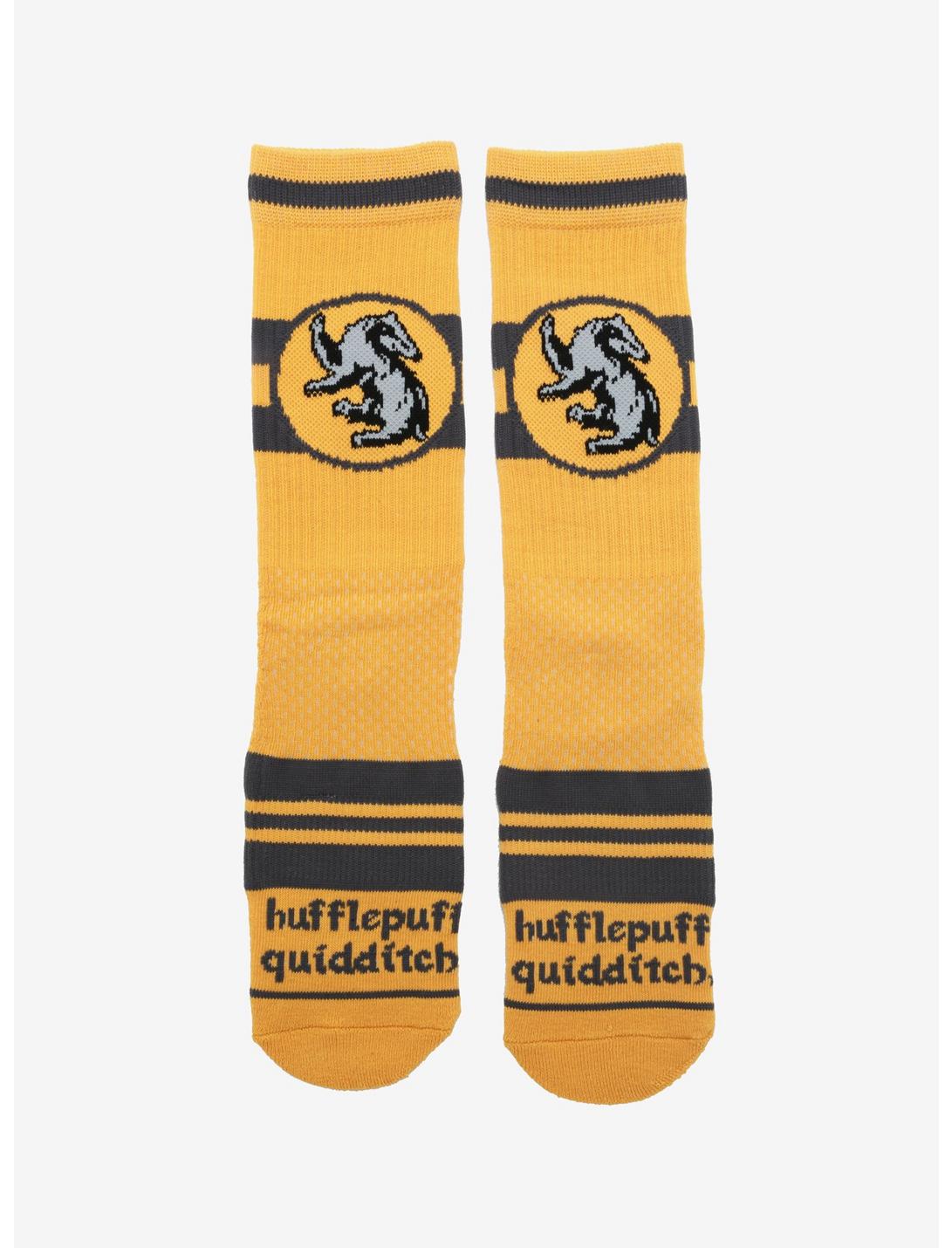 Harry Potter Hufflepuff Quidditch Mesh Crew Socks - BoxLunch Exclusive, , hi-res