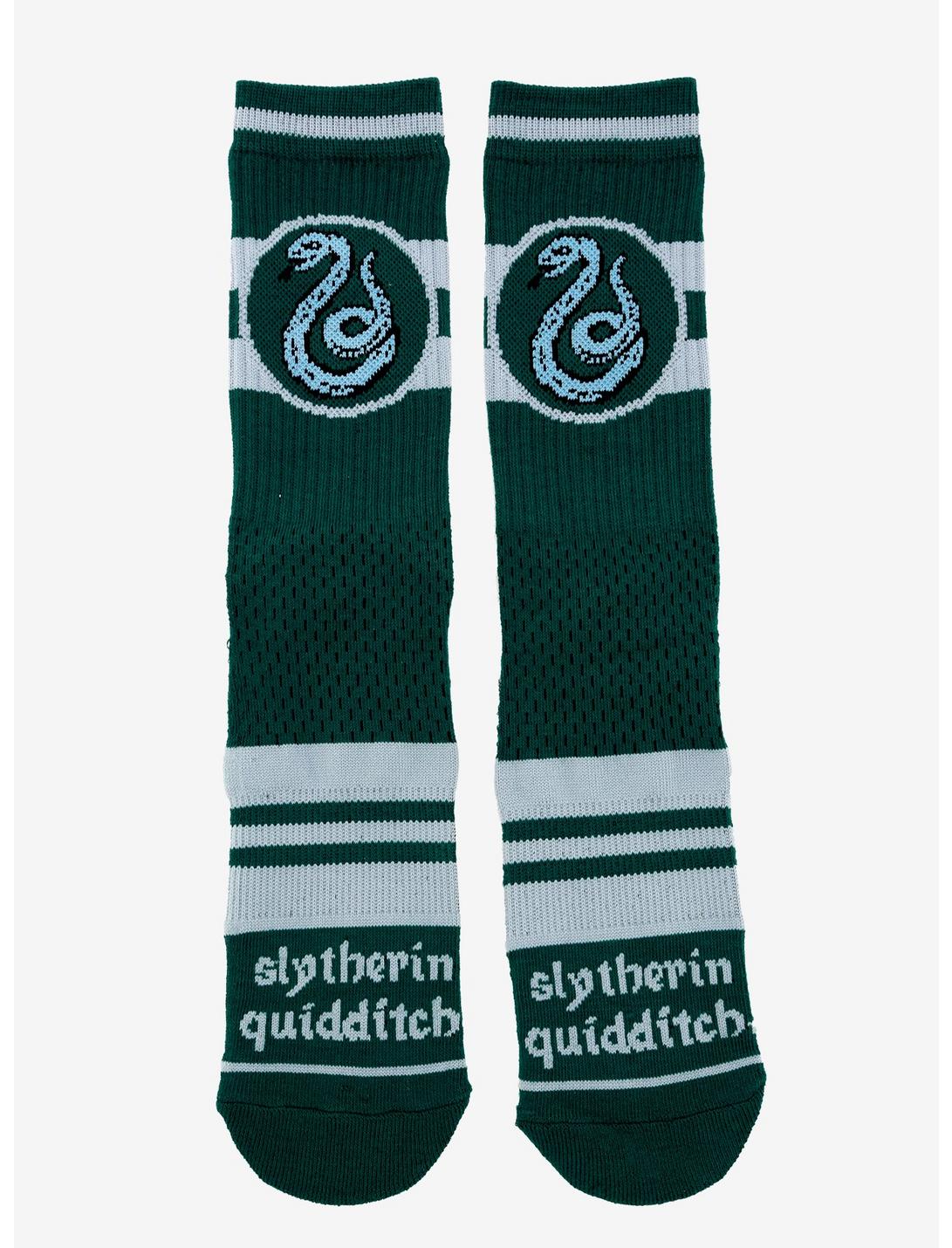 Harry Potter Slytherin Quidditch Crew Socks - BoxLunch Exclusive, , hi-res