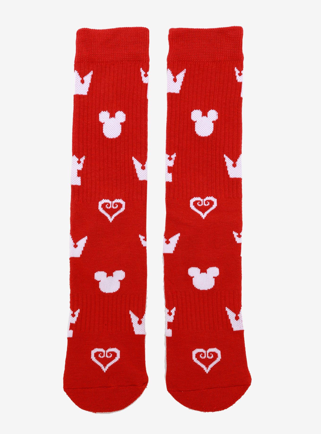 Disney Kingdom Hearts Allover Print Crew Socks - BoxLunch Exclusive, , hi-res