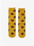 Hedgehog Allover Print Crew Socks - BoxLunch Exclusive, , hi-res