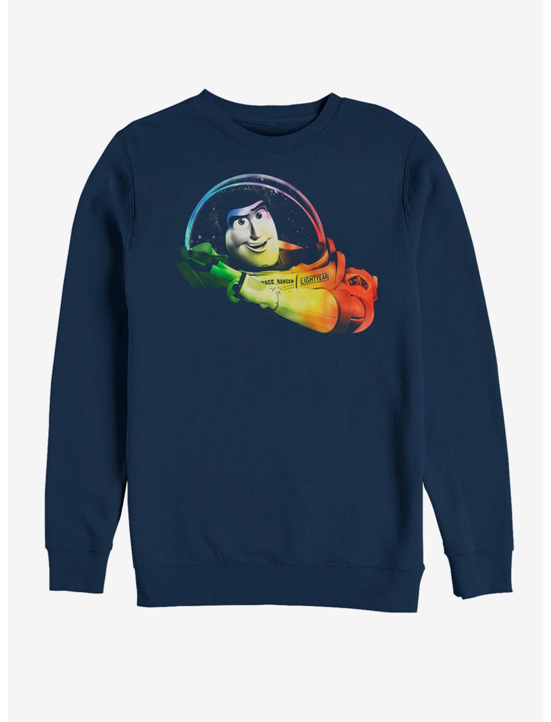 Disney Pixar Toy Story Rainbow Buzz Sweatshirt, NAVY, hi-res