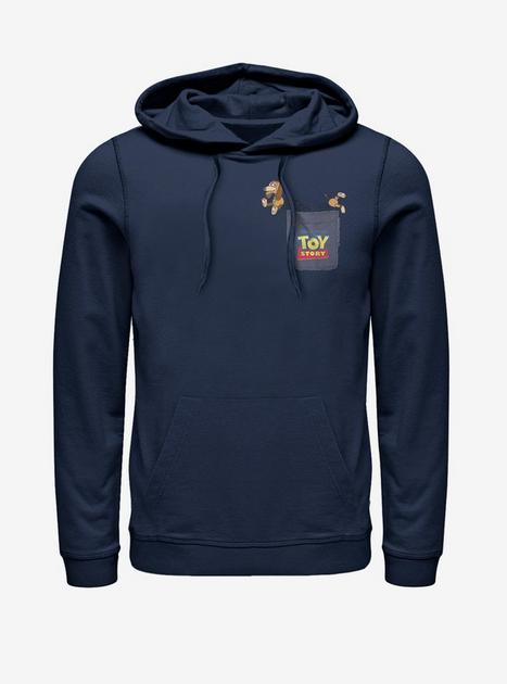 Disney Pixar Toy Story Slinky Dog Faux Pocket Hoodie BLUE Hot Topic