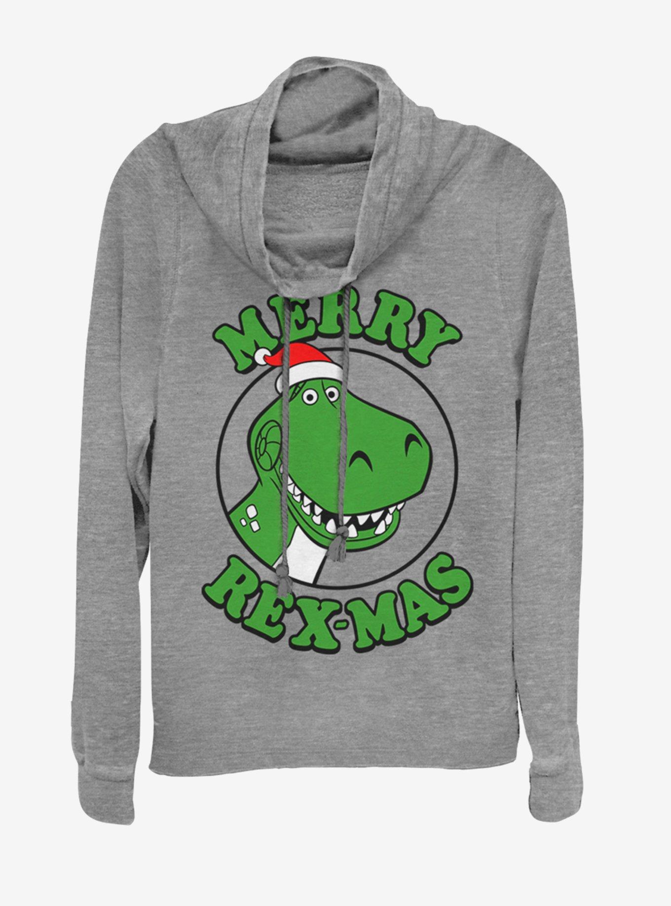 Disney Pixar Toy Story Merry Rexmas Girls Sweatshirt, GRAY HTR, hi-res