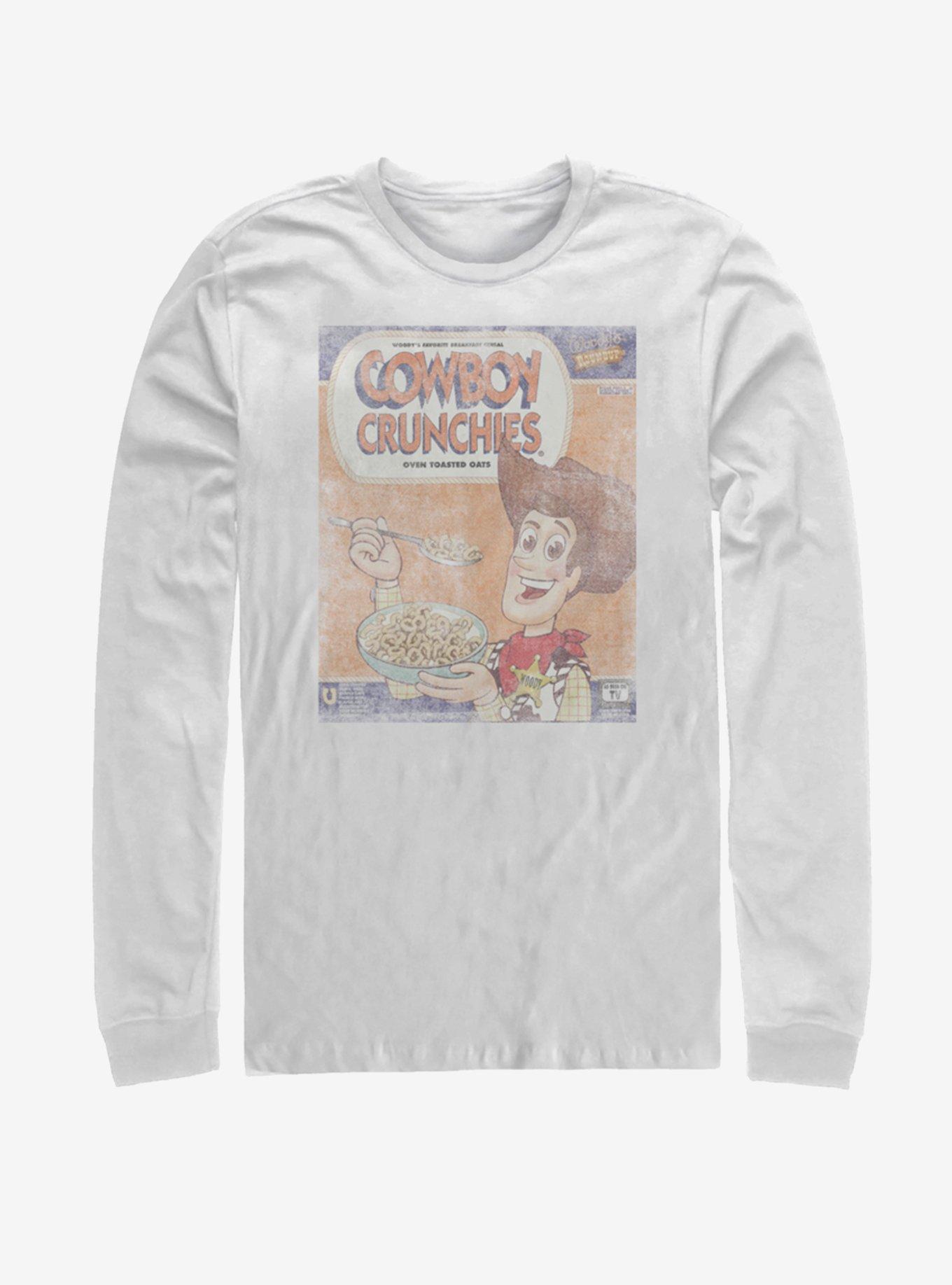 Disney Pixar Toy Story Cowboy Crunchies Long Sleeve T-Shirt, WHITE, hi-res