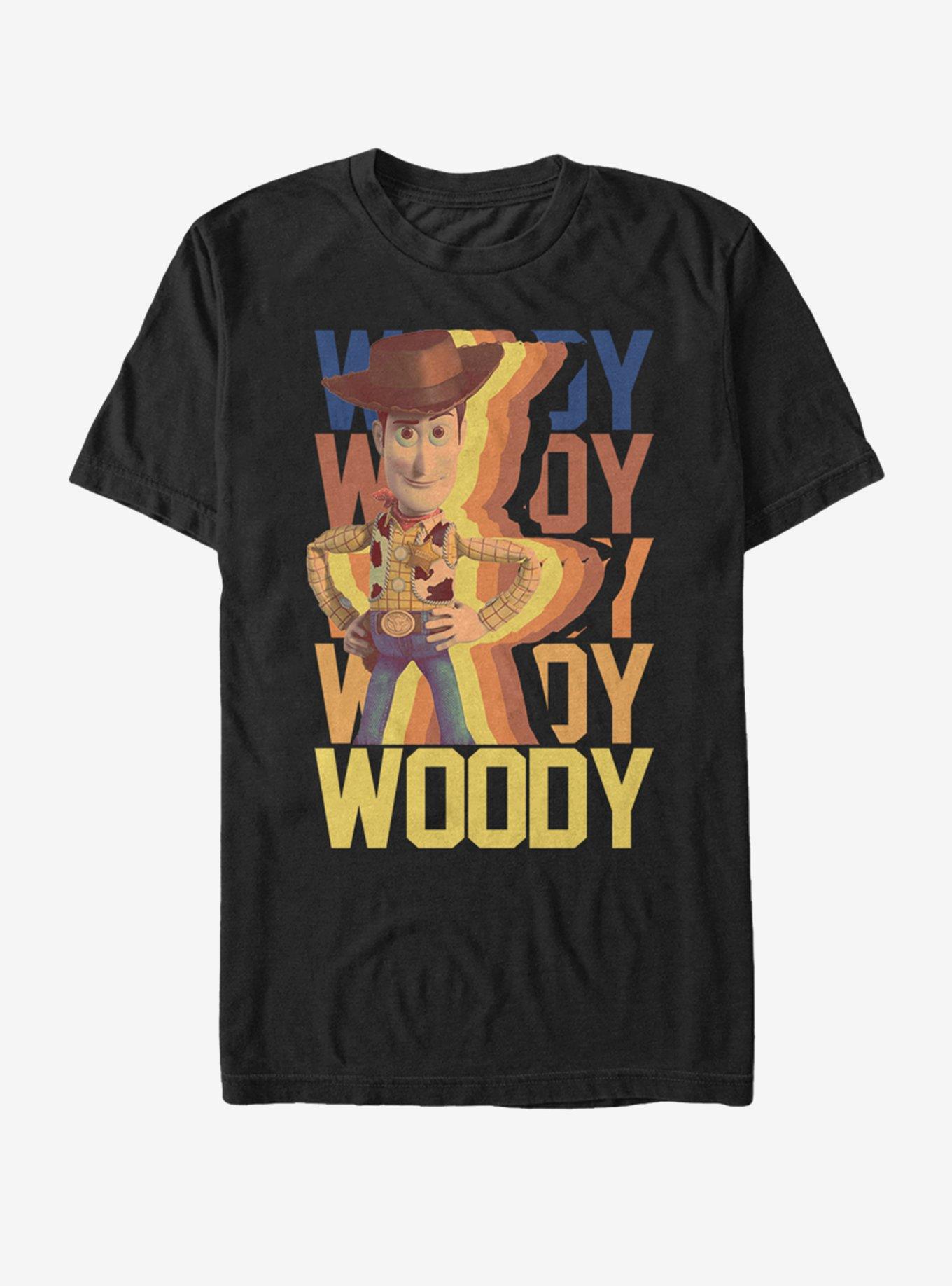 Disney Pixar Toy Story Woody Repeat Name T-Shirt, BLACK, hi-res