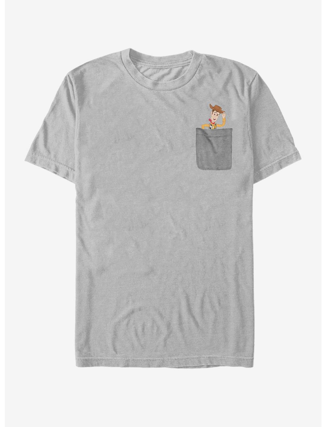 Disney Pixar Toy Story Woody Faux Pocket T-Shirt, SILVER, hi-res