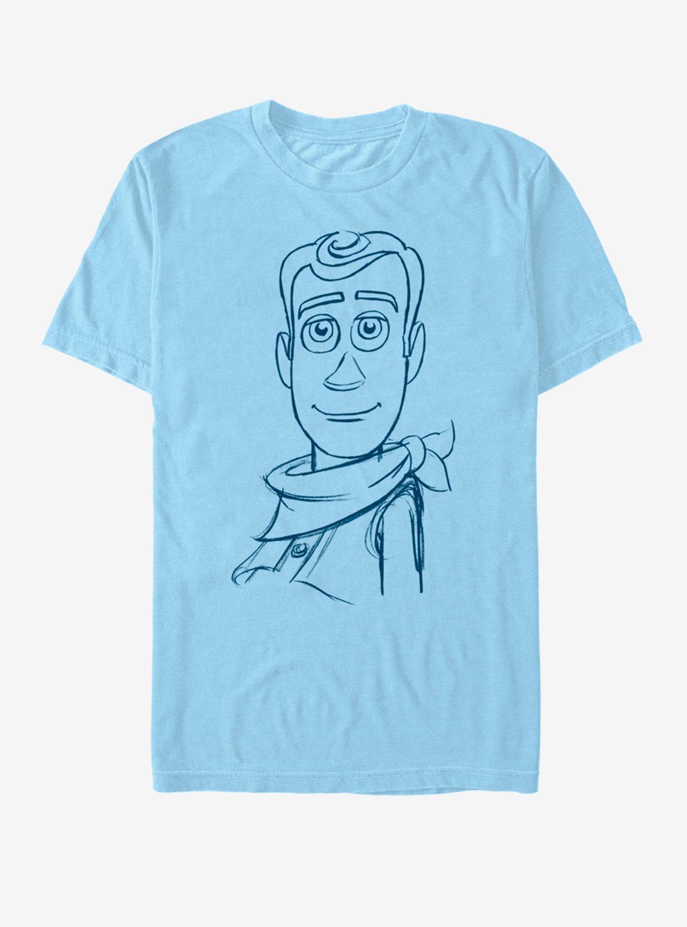 Disney Pixar Toy Story Woody Sketch T-Shirt, LT BLUE, hi-res