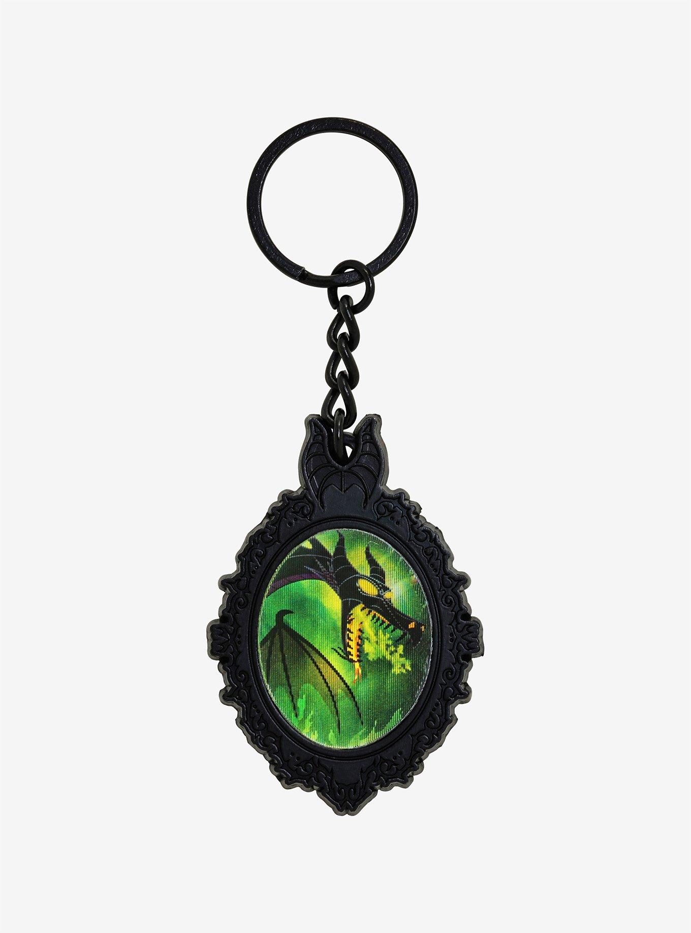 Disney Sleeping Beauty Maleficent Frame Lenticular Keychain - BoxLunch Exclusive, , hi-res