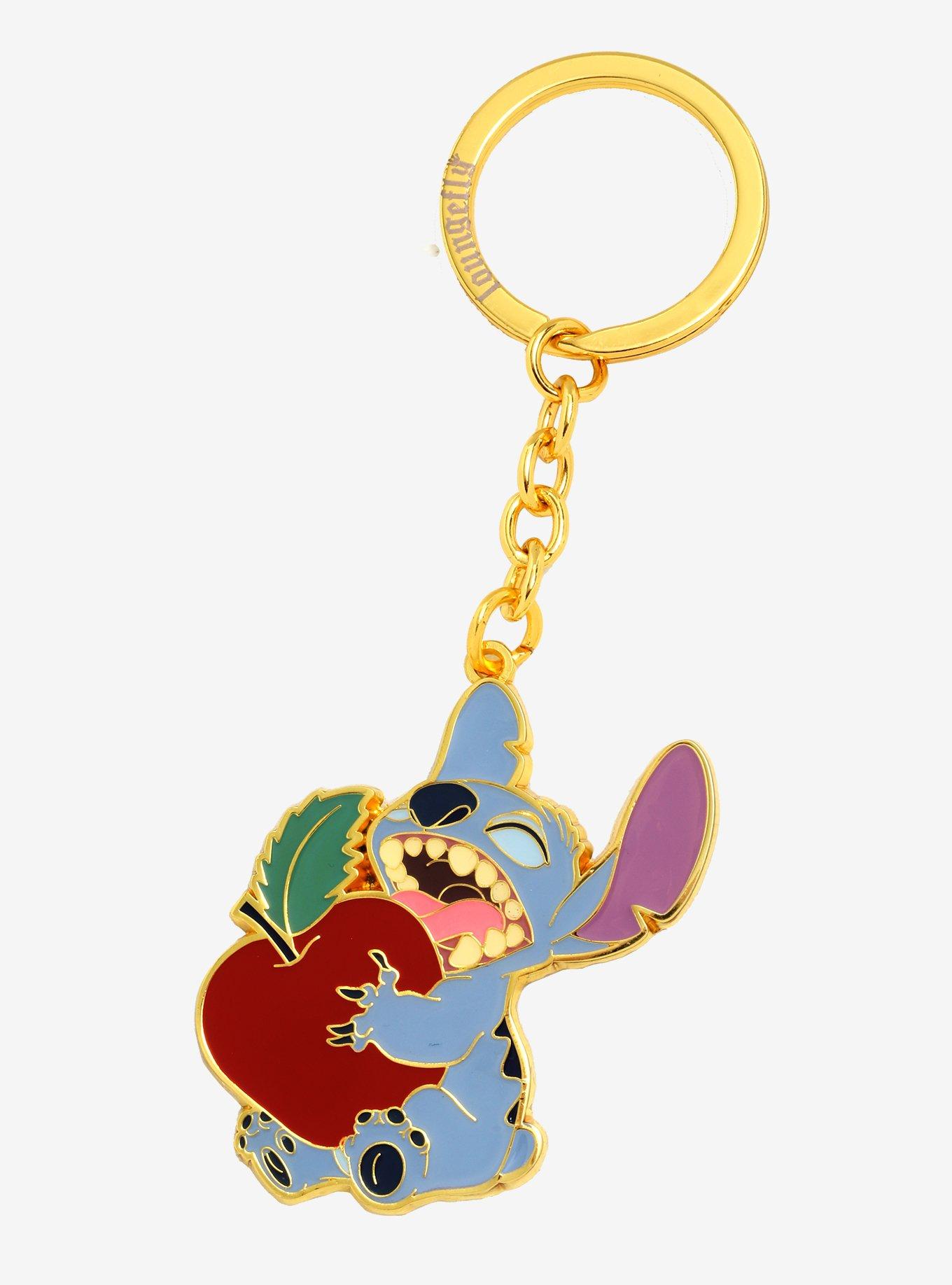 Loungefly Disney Lilo & Stitch Apple Keychain - BoxLunch Exclusive, , hi-res