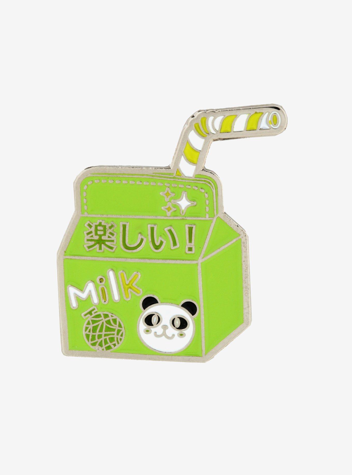 Melon Milk Panda Enamel Pin, , hi-res