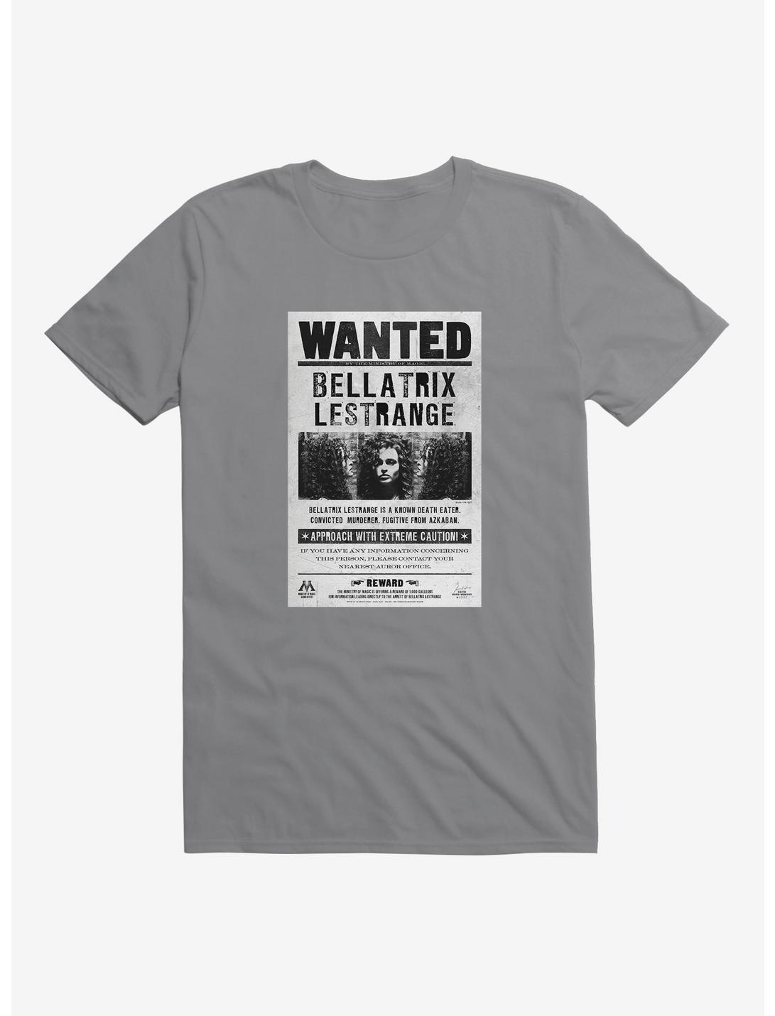 Harry Potter Bellatrix Lestrange Wanted Poster T-Shirt, STORM GREY, hi-res
