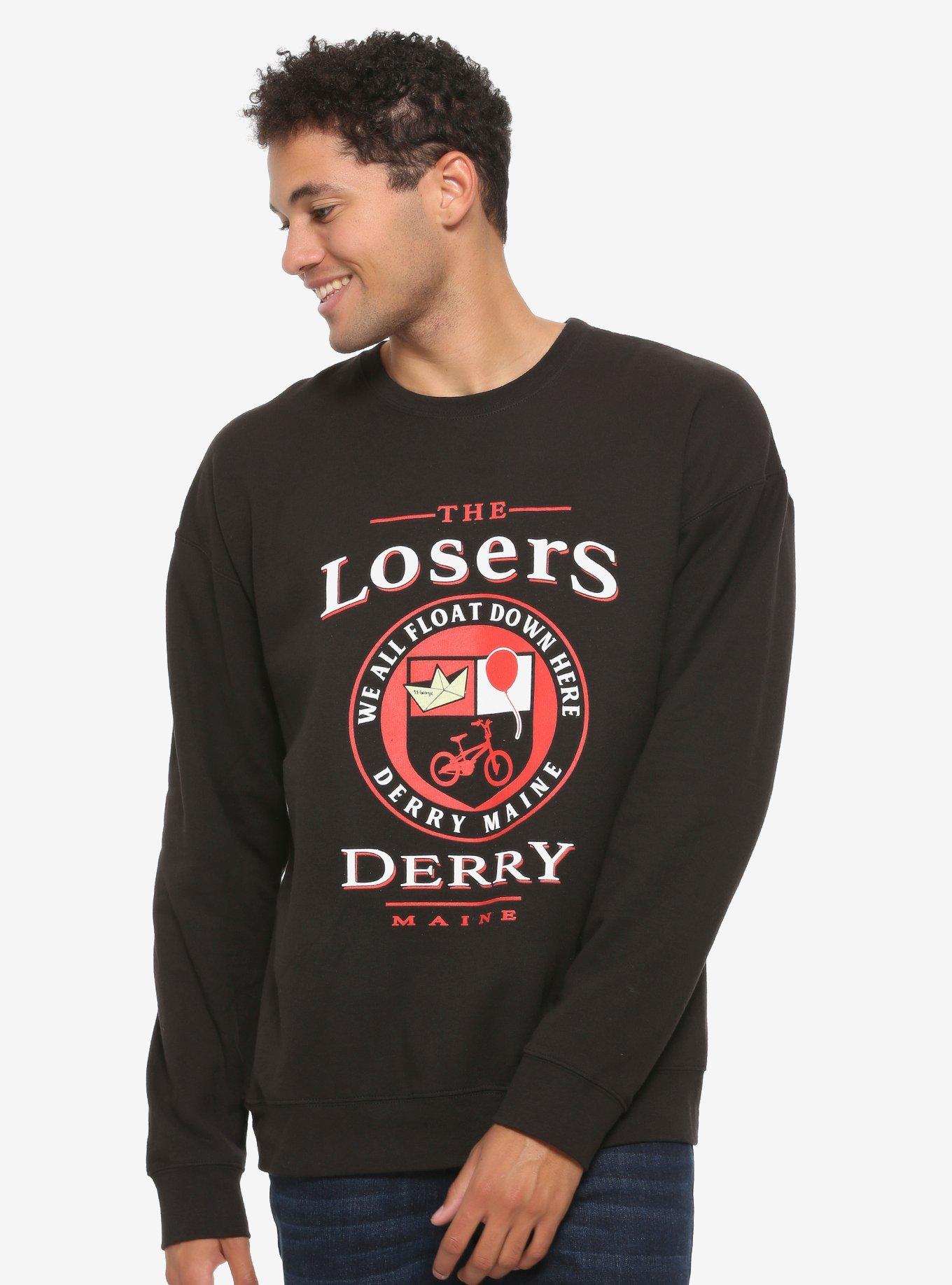 IT Losers Club Crest Crewneck - BoxLunch Exclusive, RED, hi-res