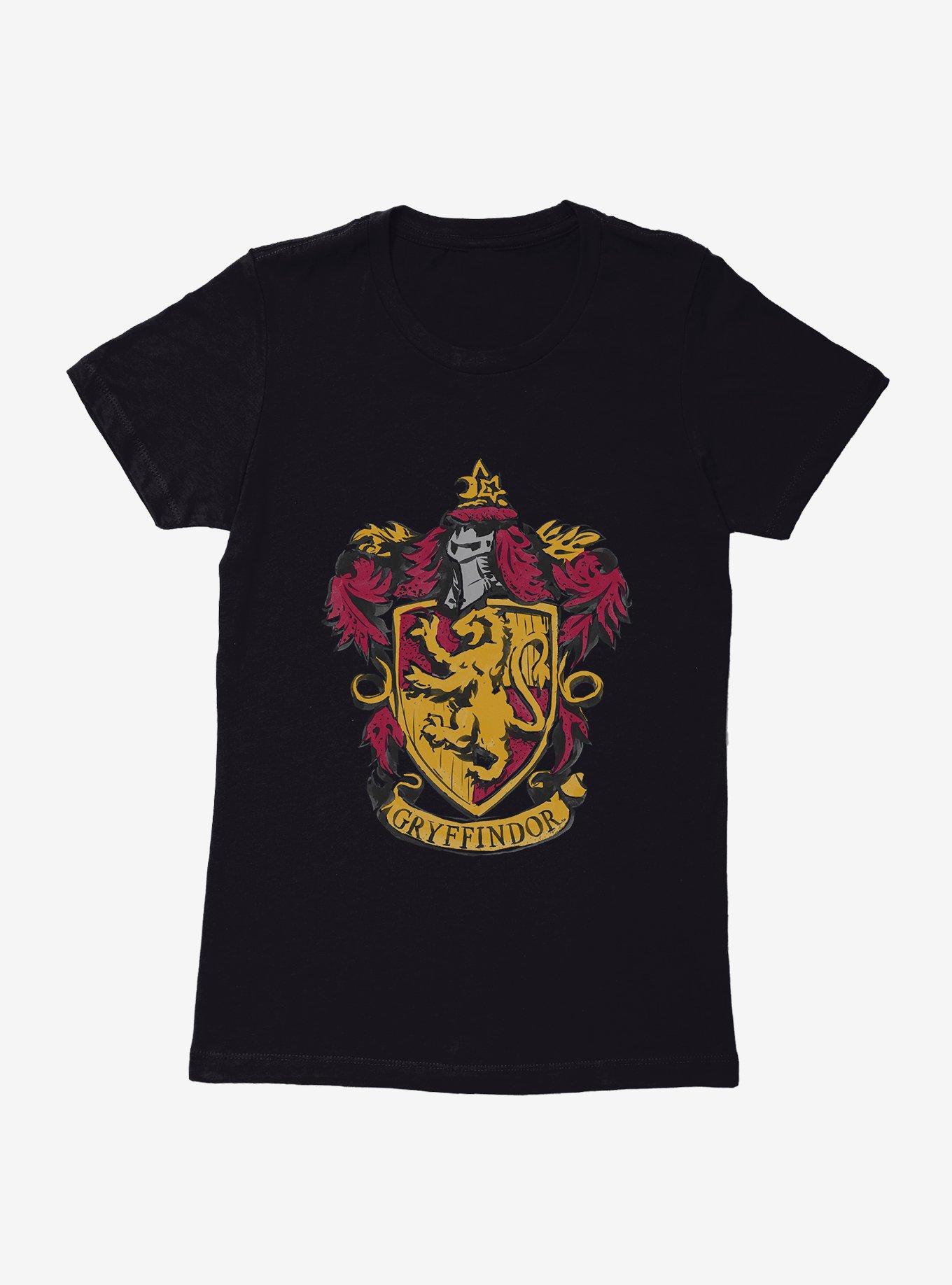 Harry Potter Gryffindor Lion Shield Womens T-Shirt | BoxLunch