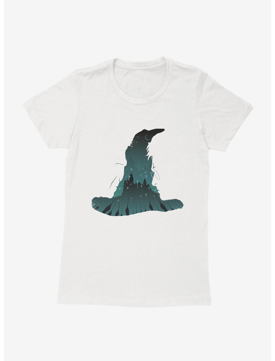 Harry Potter Sorting Hat Silhouette Womens T-Shirt, WHITE, hi-res