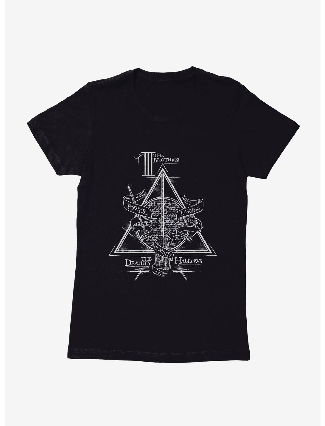 Harry Potter Deathly Hallows Three Brothers Womens T-Shirt, BLACK, hi-res