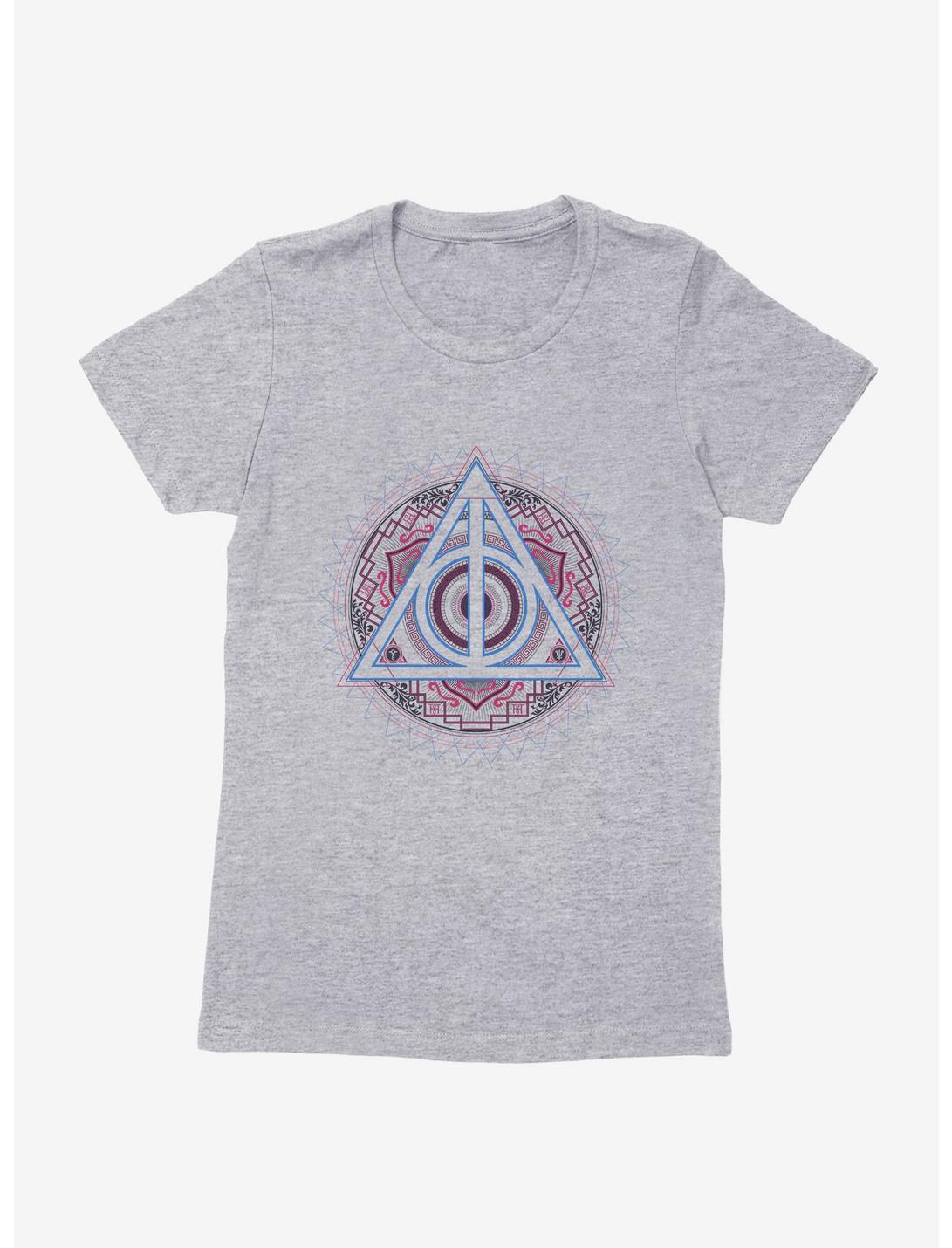 Harry Potter Deathly Hallows Symbol Decal Womens T-Shirt, HEATHER GREY, hi-res