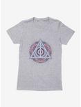 Harry Potter Deathly Hallows Symbol Decal Womens T-Shirt, HEATHER GREY, hi-res