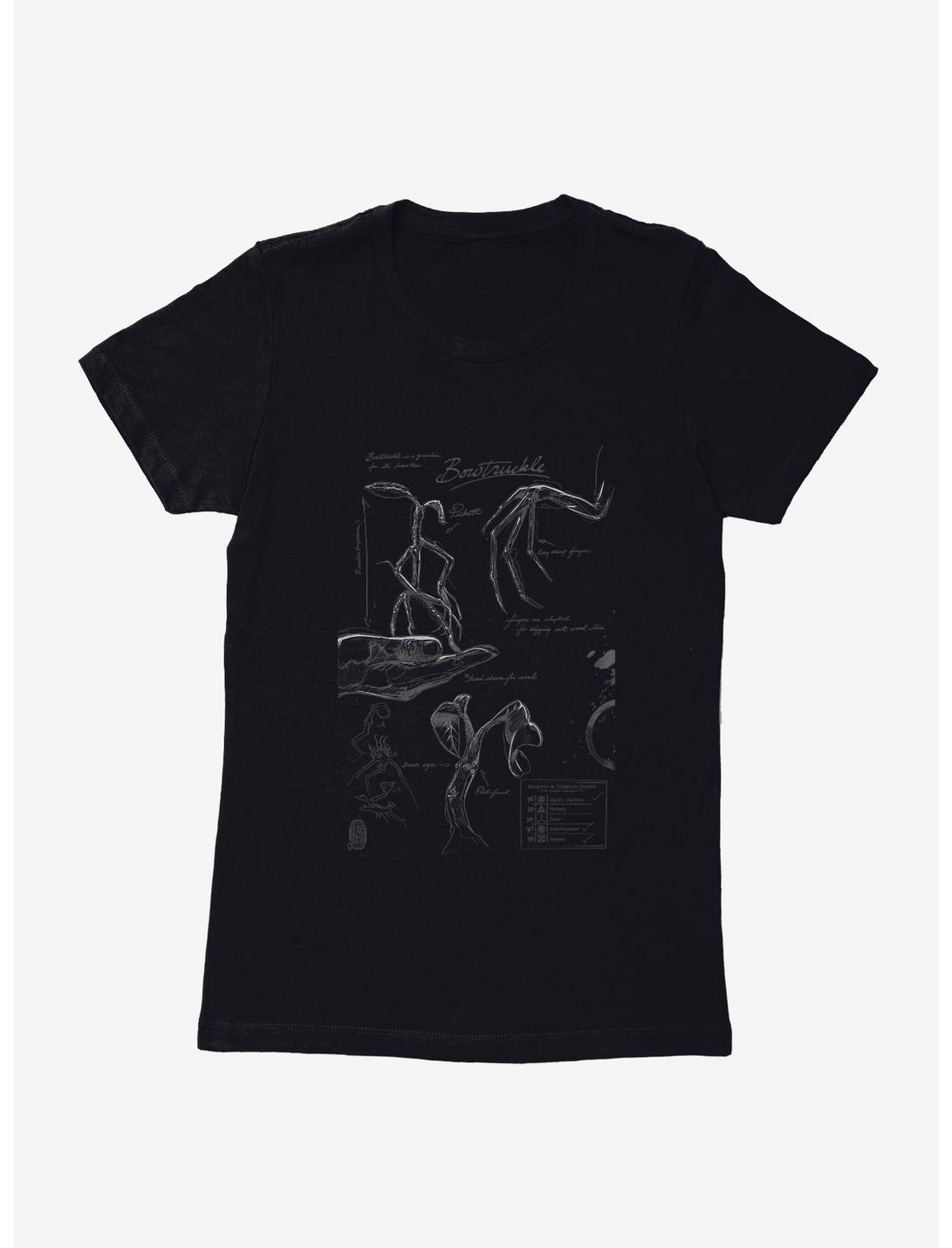 Fantastic Beasts Bowtruckle Sketches Womens T-Shirt, BLACK, hi-res