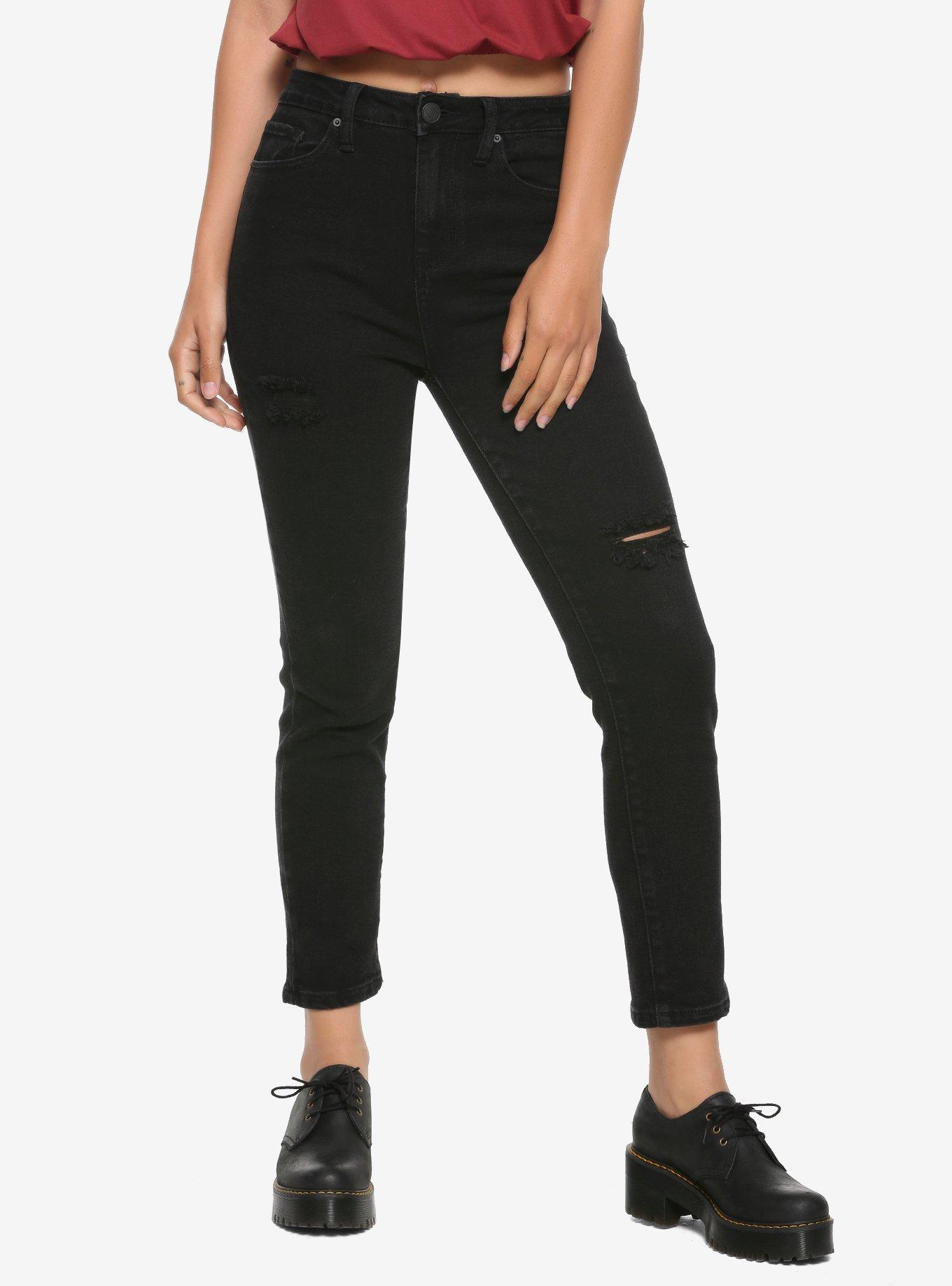 Black Hi-Rise Relaxed Jeans | Hot Topic