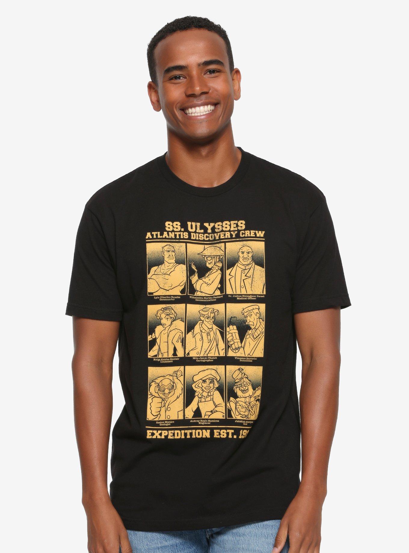 Disney Atlantis: The Lost Empire Ulysses Discovery Crew T-Shirt - BoxLunch Exclusive, BLACK, hi-res