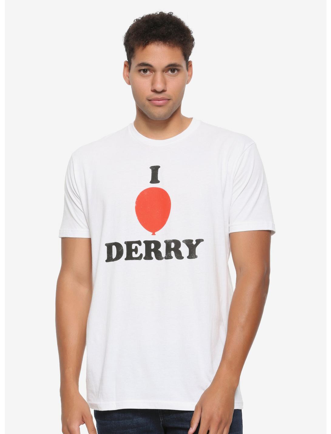 IT Balloon I Love Derry T-Shirt - BoxLunch Exclusive, WHITE, hi-res
