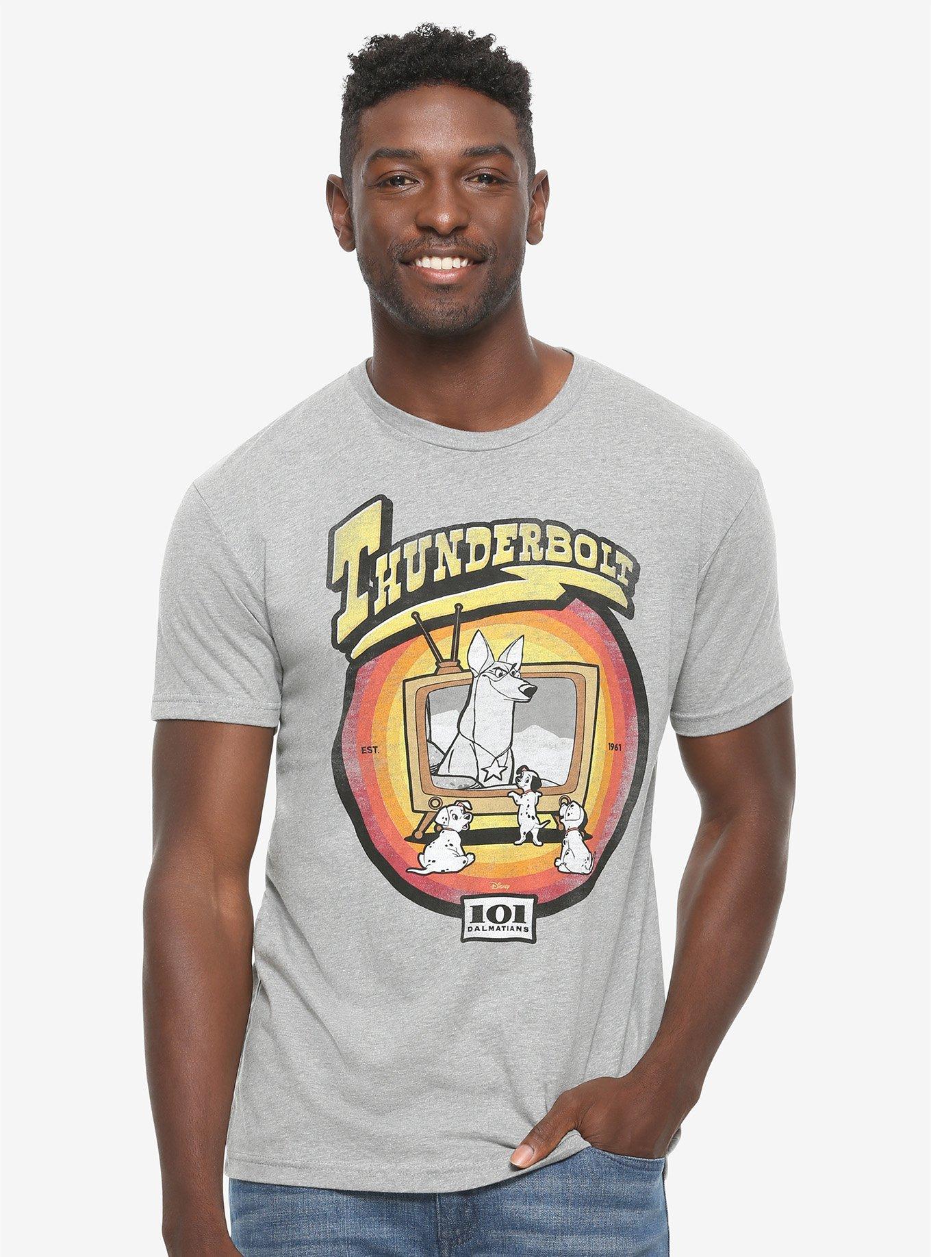 Disney 101 Dalmatians Thunderbolt T-Shirt - BoxLunch Exclusive, GREY, hi-res