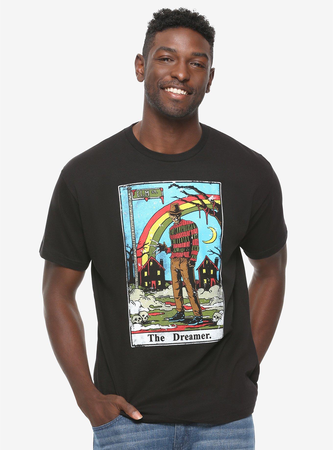 A Nightmare On Elm Street The Dreamer Card T-Shirt - BoxLunch Exclusive, BLACK, hi-res