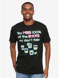 Neon Missed Shots T-Shirt, BLACK, hi-res