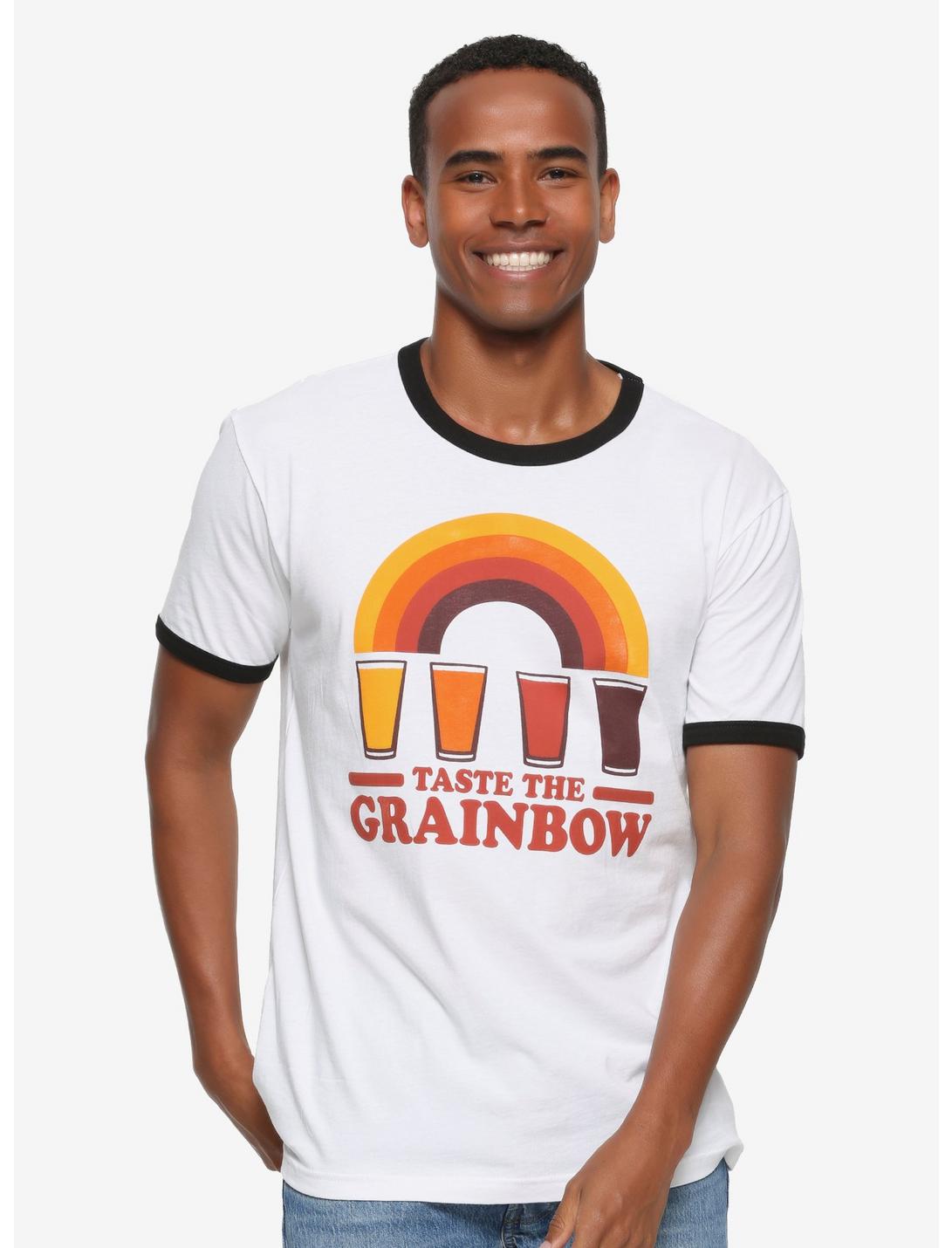 Taste the Grainbow Ringer T-Shirt - BoxLunch Exclusive, CREAM, hi-res