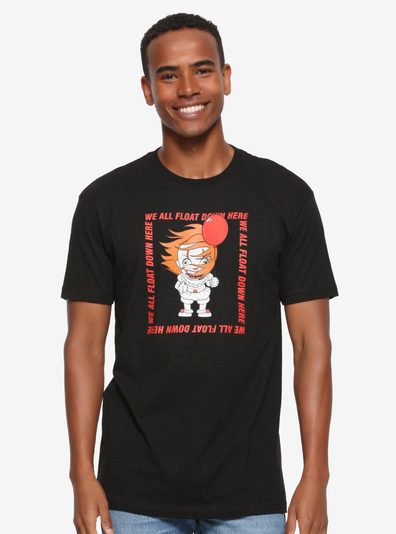 IT Pennywise Chibi We All Float Down Here T-Shirt - BoxLunch Exclusive, BLACK, hi-res