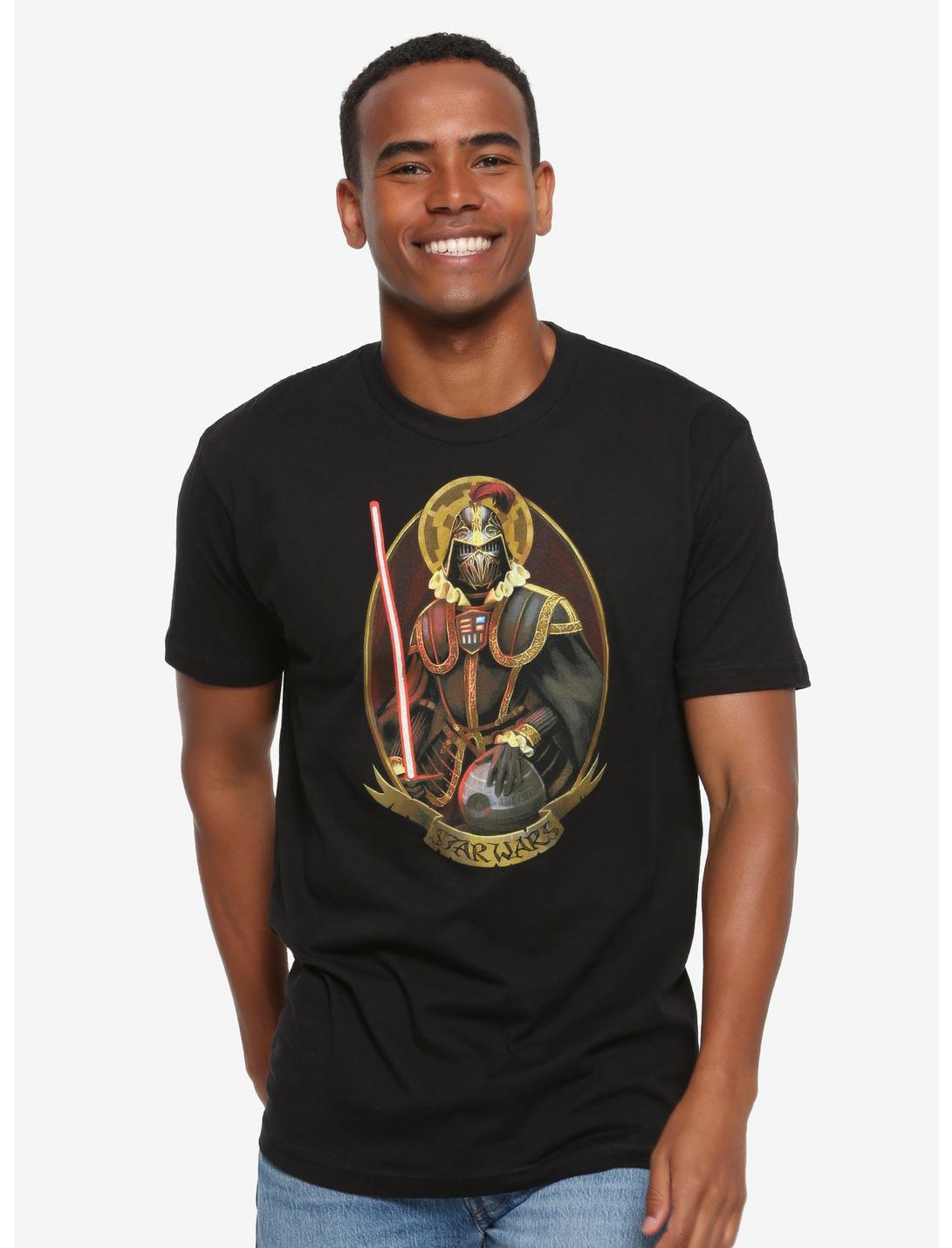 Star Wars Kylo Ren English Portrait T-Shirt - BoxLunch Exclusive, BLACK, hi-res