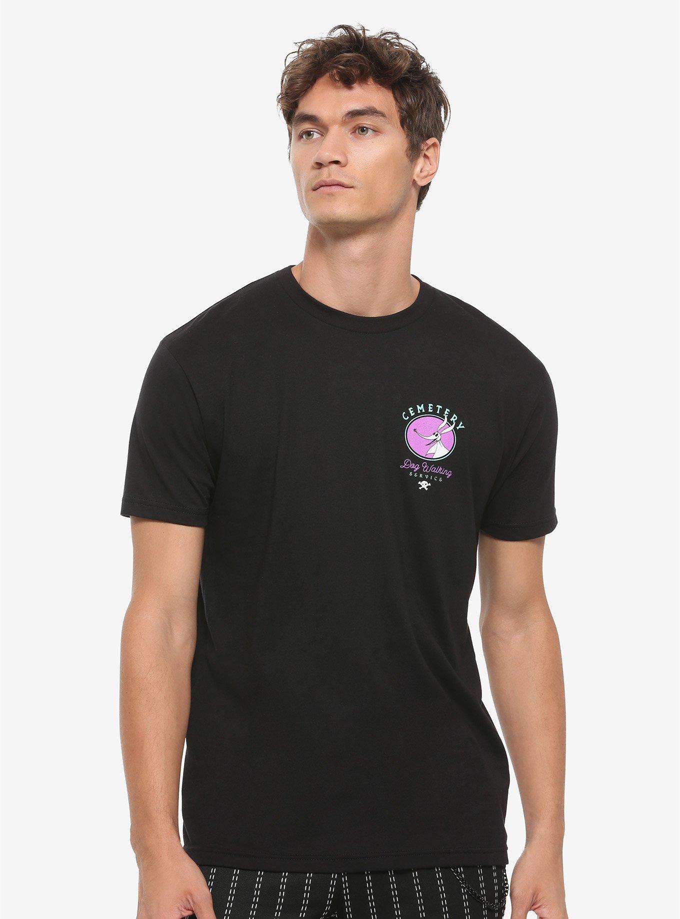 Disney The Nightmare Before Christmas Cemetery Dog Walking Service T-Shirt - BoxLunch Exclusive, BLACK, hi-res