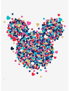 Plus Size Disney Mickey Mouse Heart Confetti Peel & Stick Giant Wall Decal, , hi-res