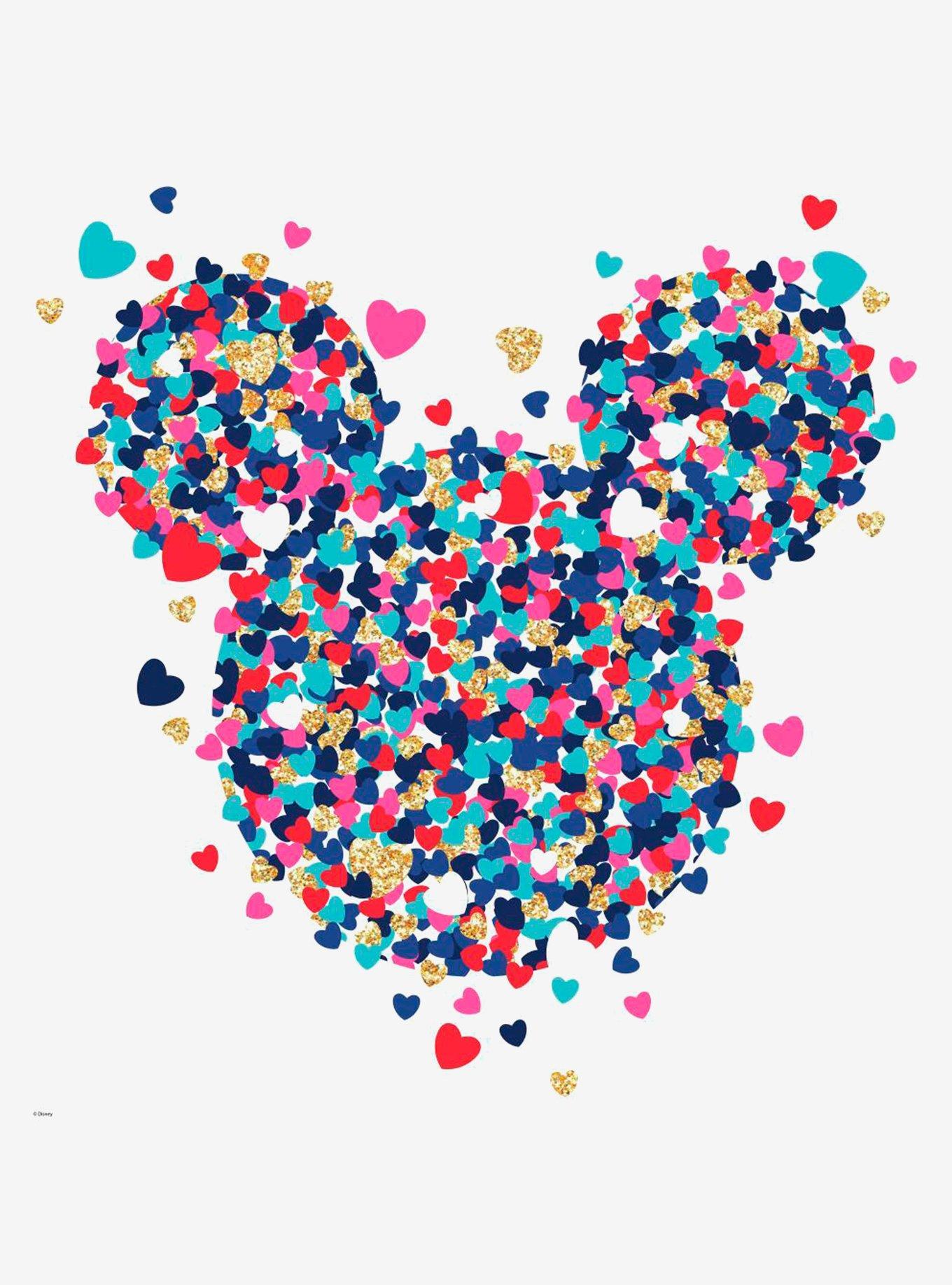 Disney Mickey Mouse Heart Confetti Peel & Stick Giant Wall Decal, , hi-res